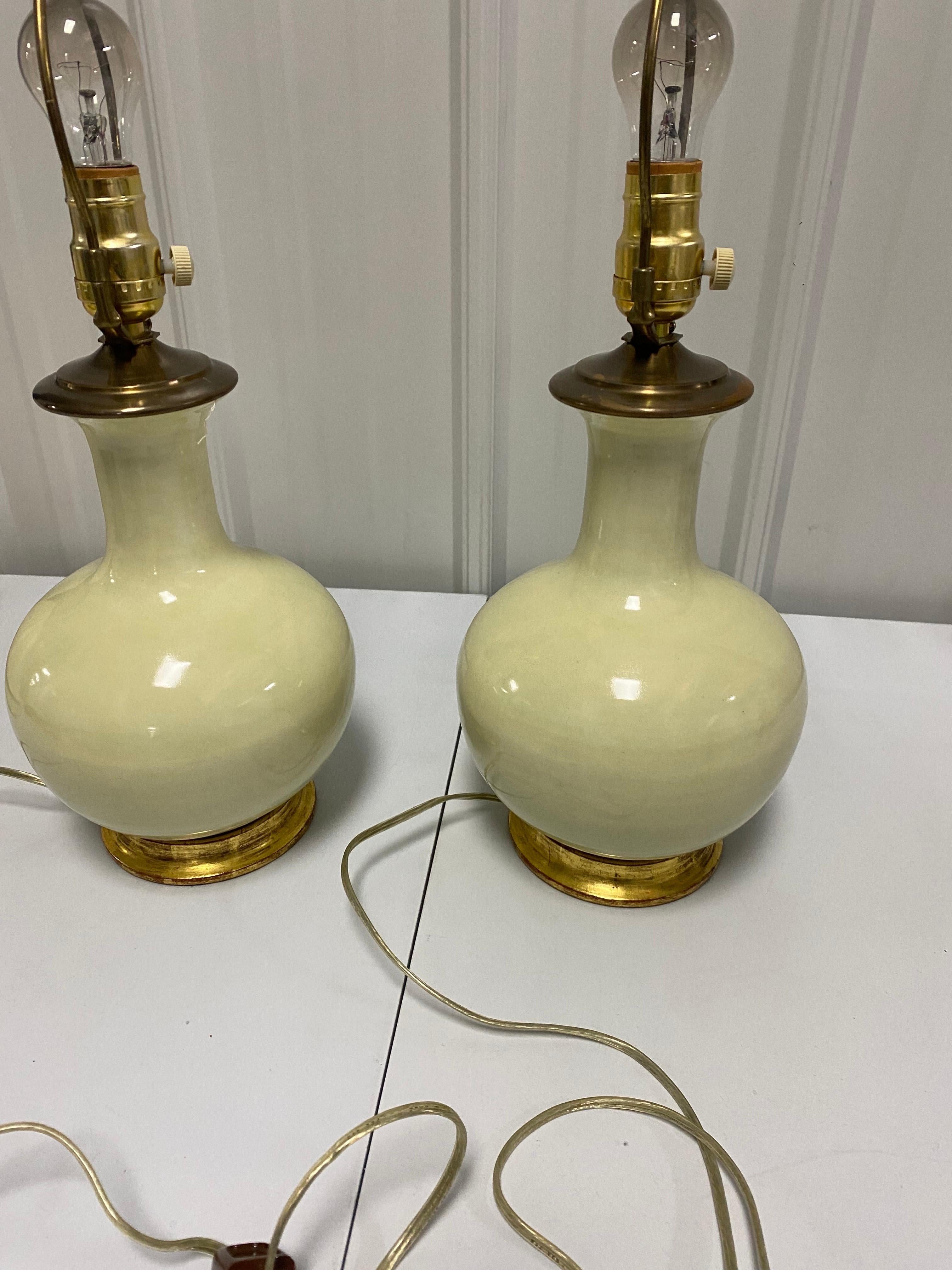 Pair of Lindsay Lamps in Sesame by Christopher Spitzmiller For Sale 4