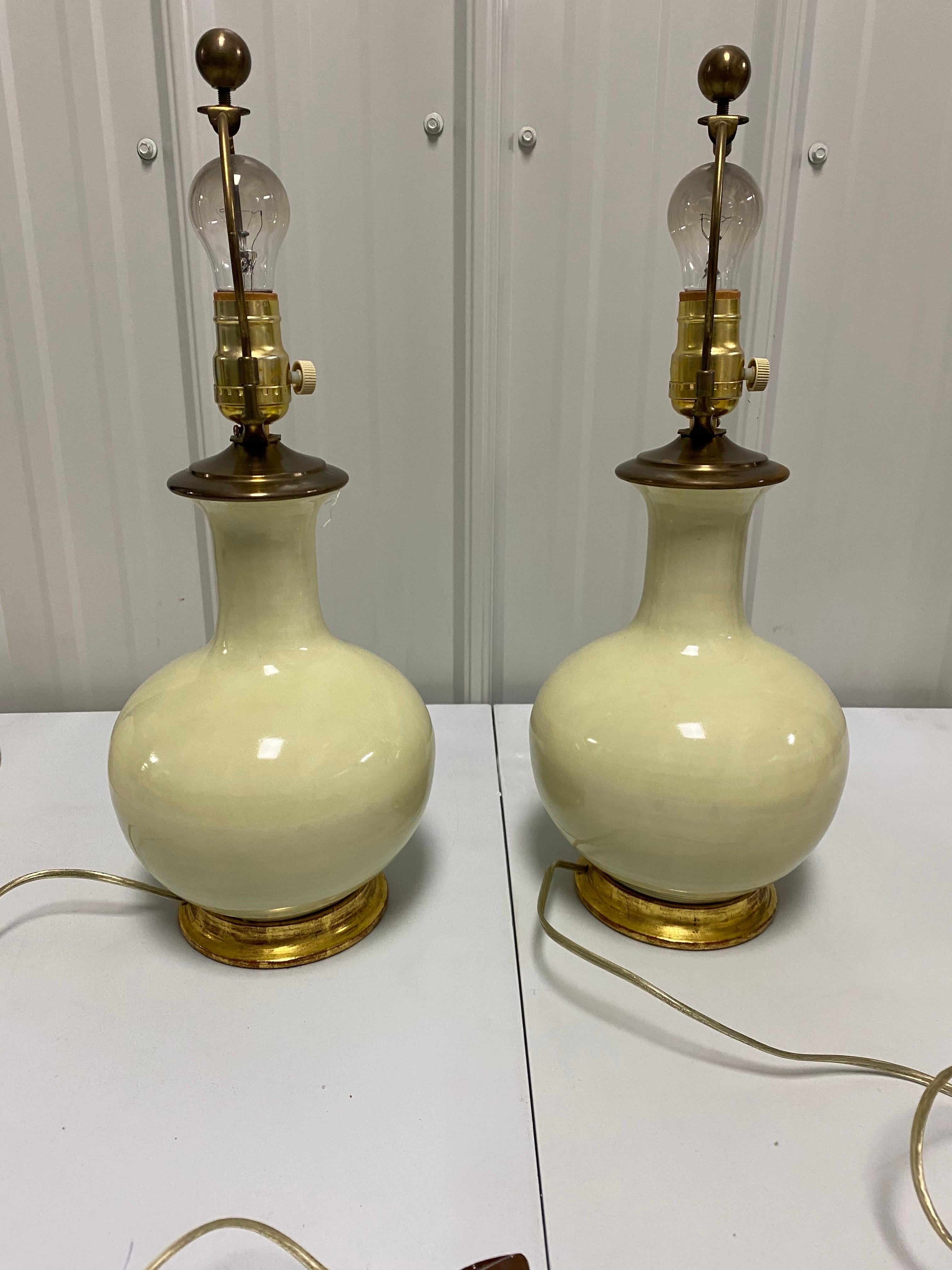 Pair of Lindsay Lamps in Sesame by Christopher Spitzmiller For Sale 5