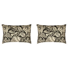 Pair of Linen Pillow Cushions - Grands Pavots - Designed and Made in Paris
