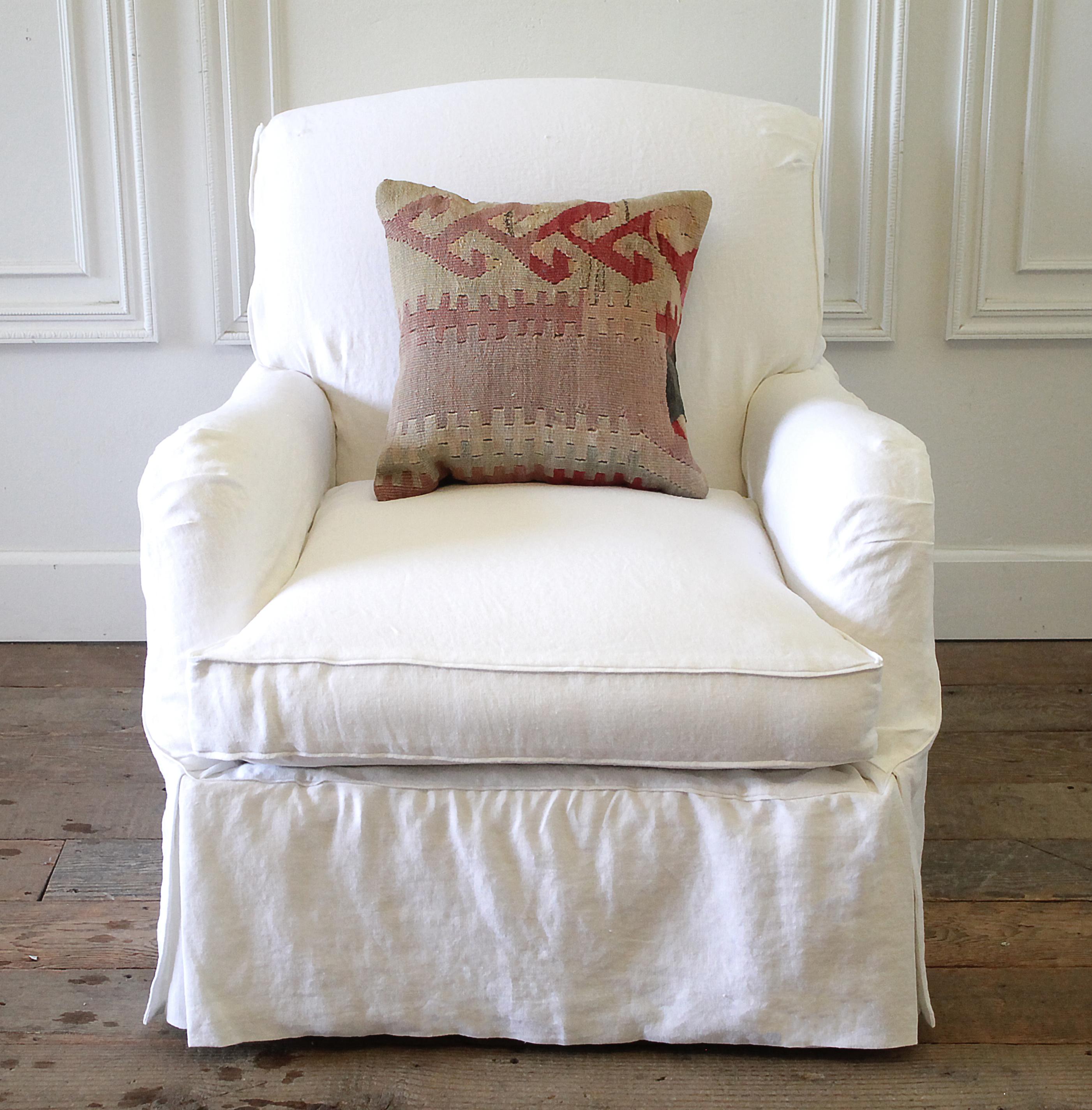 english roll arm chair slipcover
