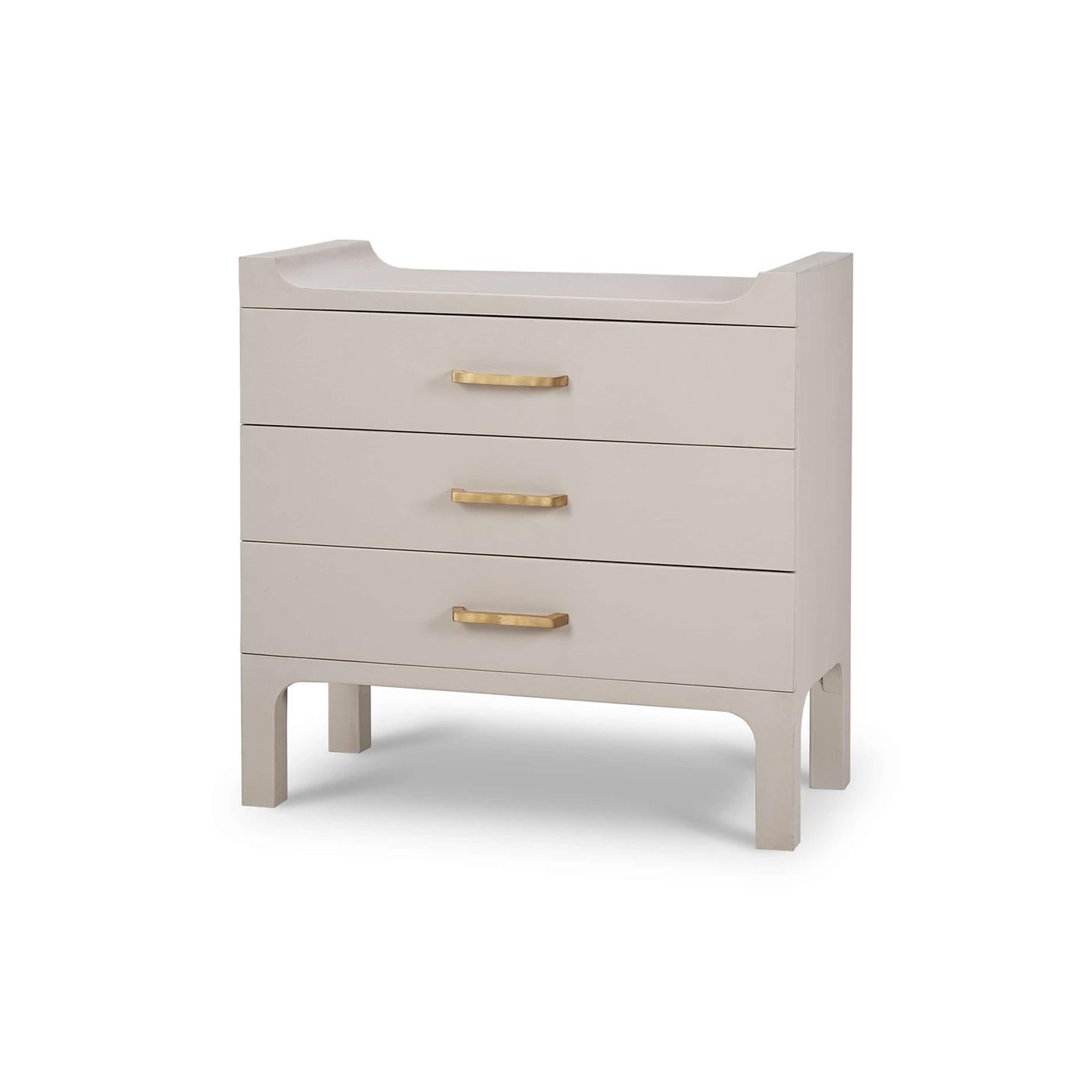 Pair of Linen Wrapped Modern Scandinavian Nightstands For Sale 1