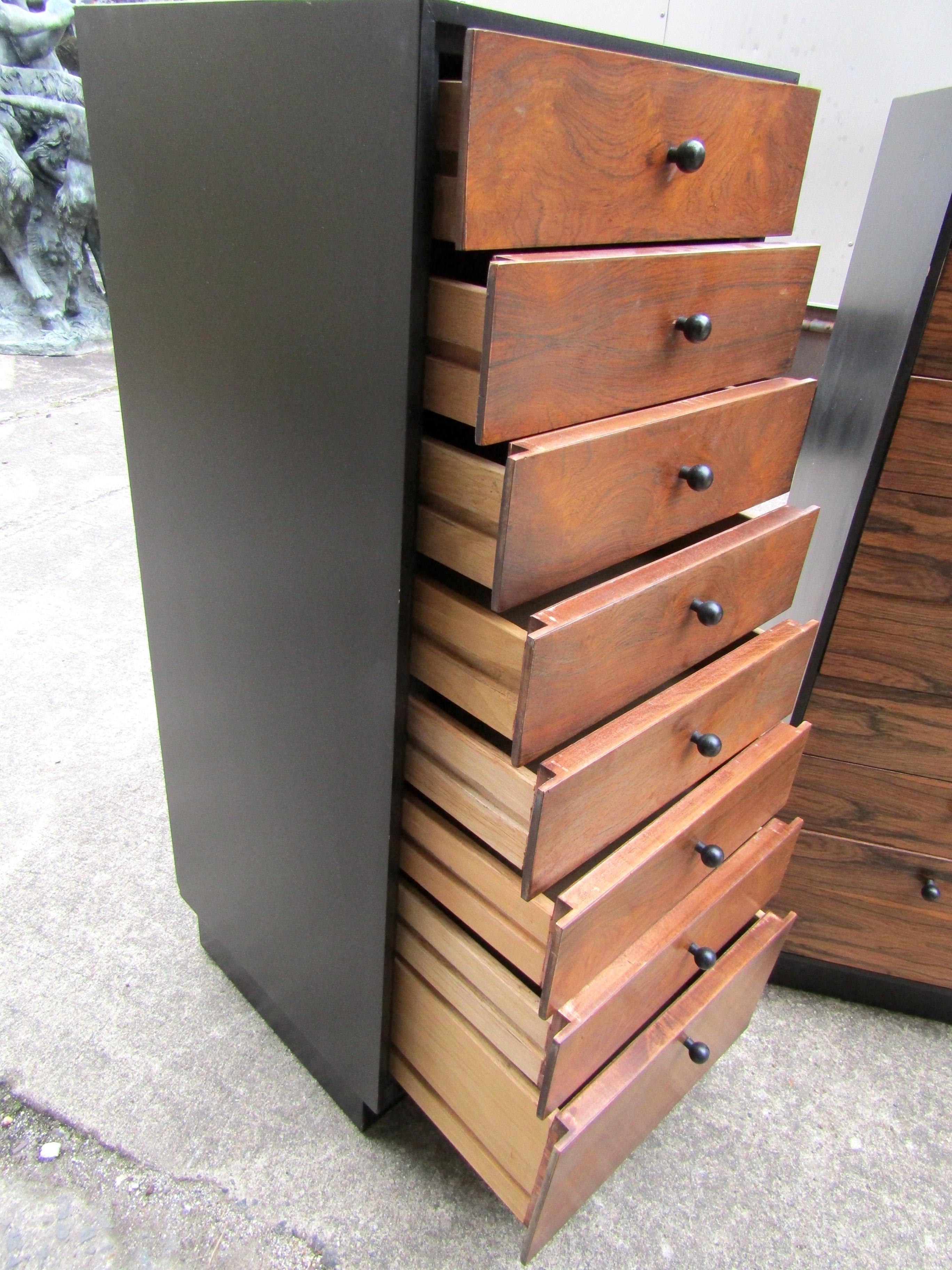 Wood Pair of Lingerie Chest by Founders