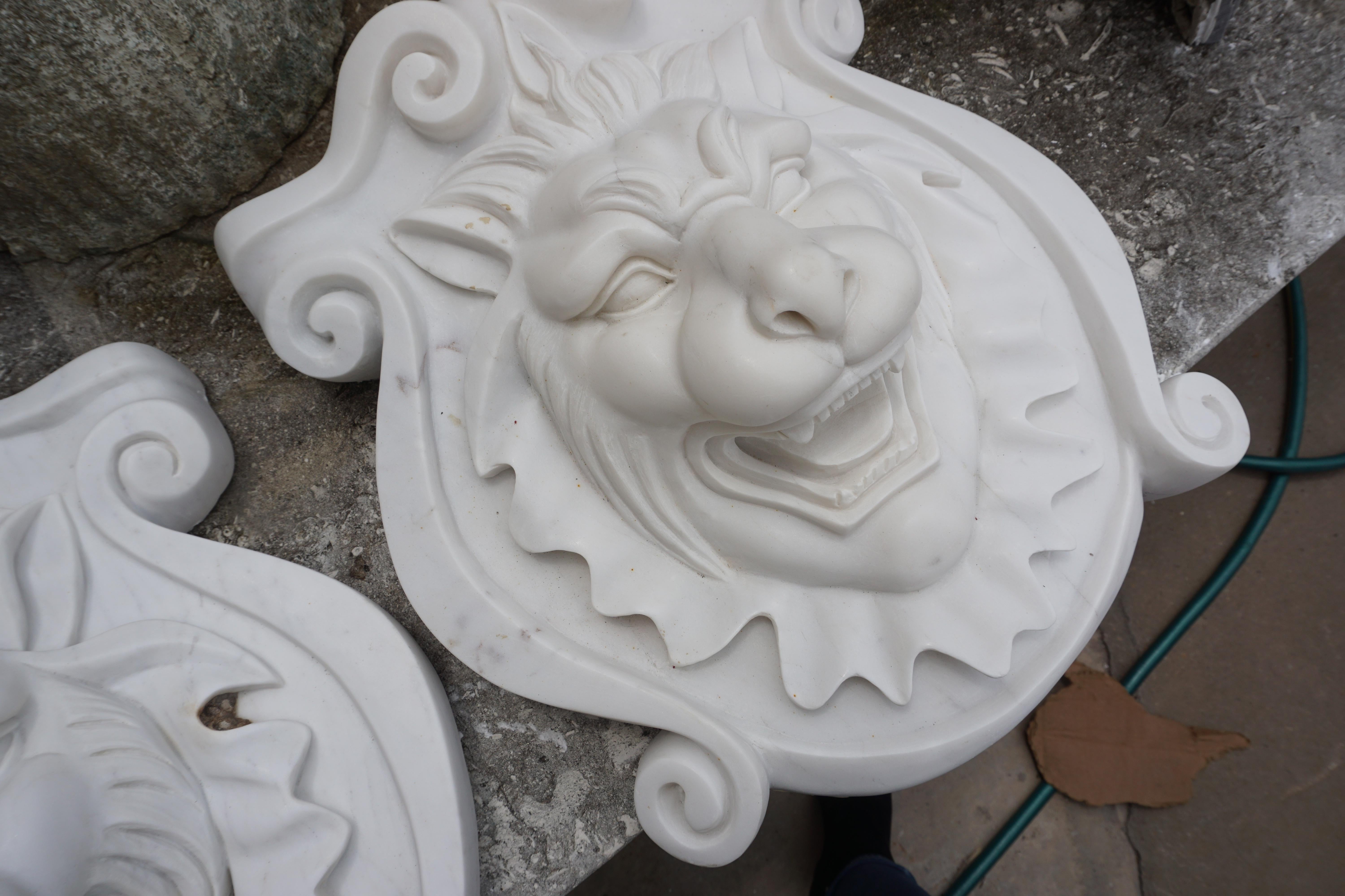 Italian Pair of Lion Head Plaques