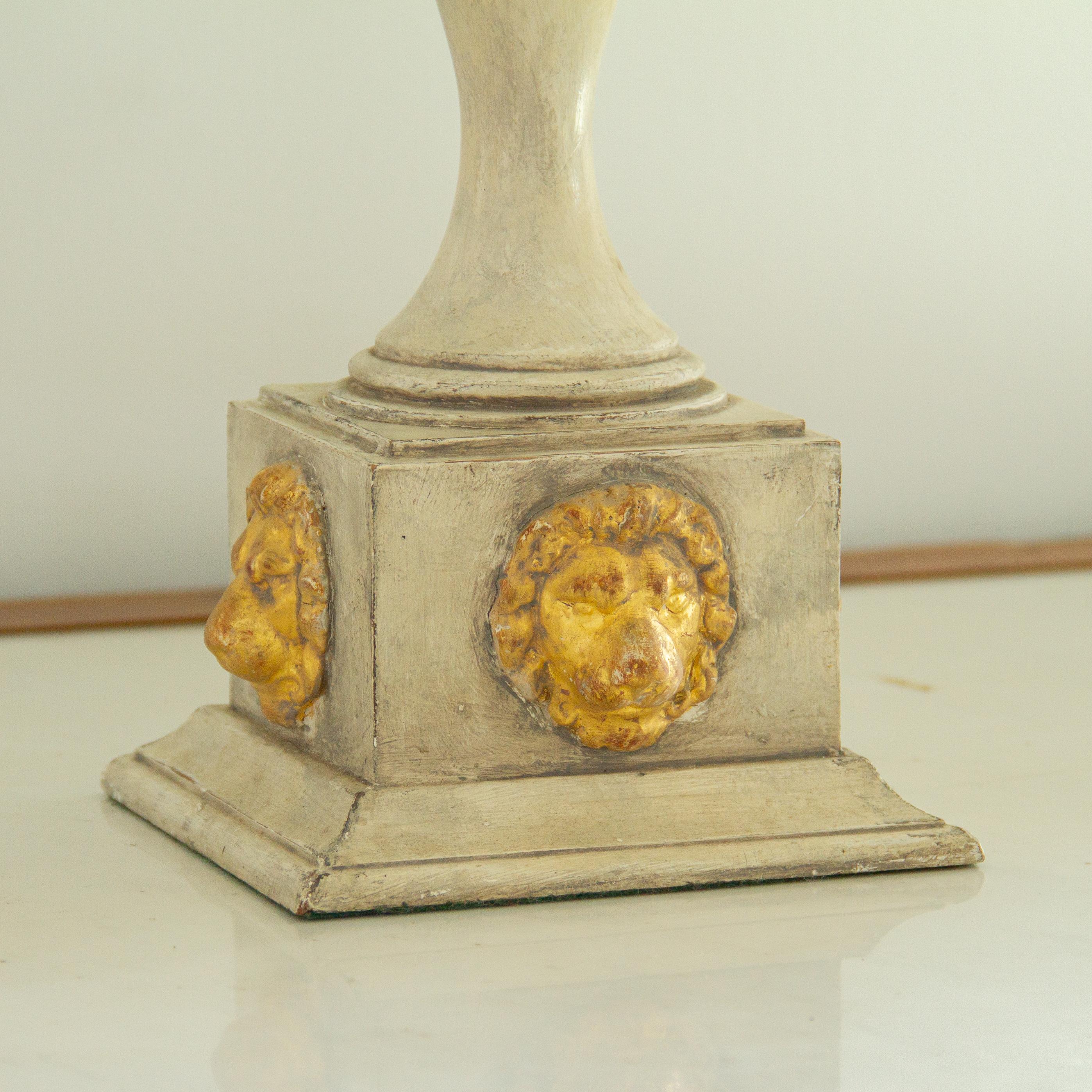 Pair of Lion Mask Lamps, 1980s In Good Condition In Donhead St Mary, Wiltshire