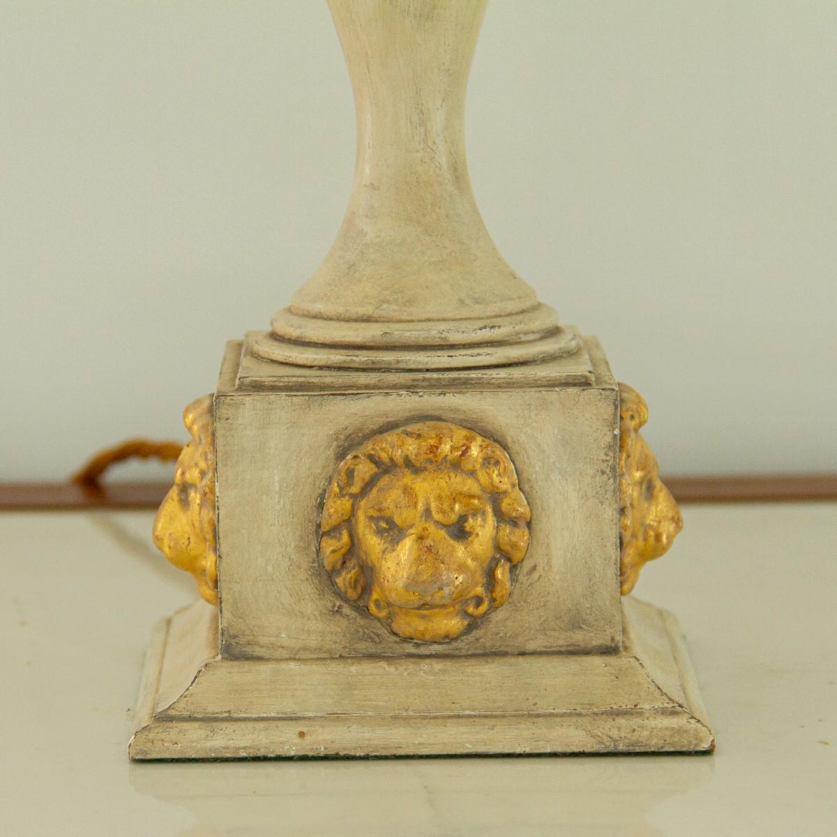 Pair of Lion Mask Lamps, 1980s For Sale 1