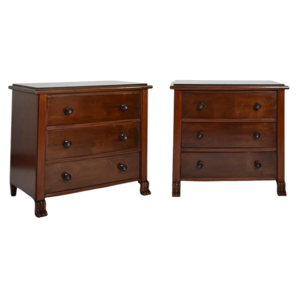 Pair of lion paws bedside tables, 1960s For Sale