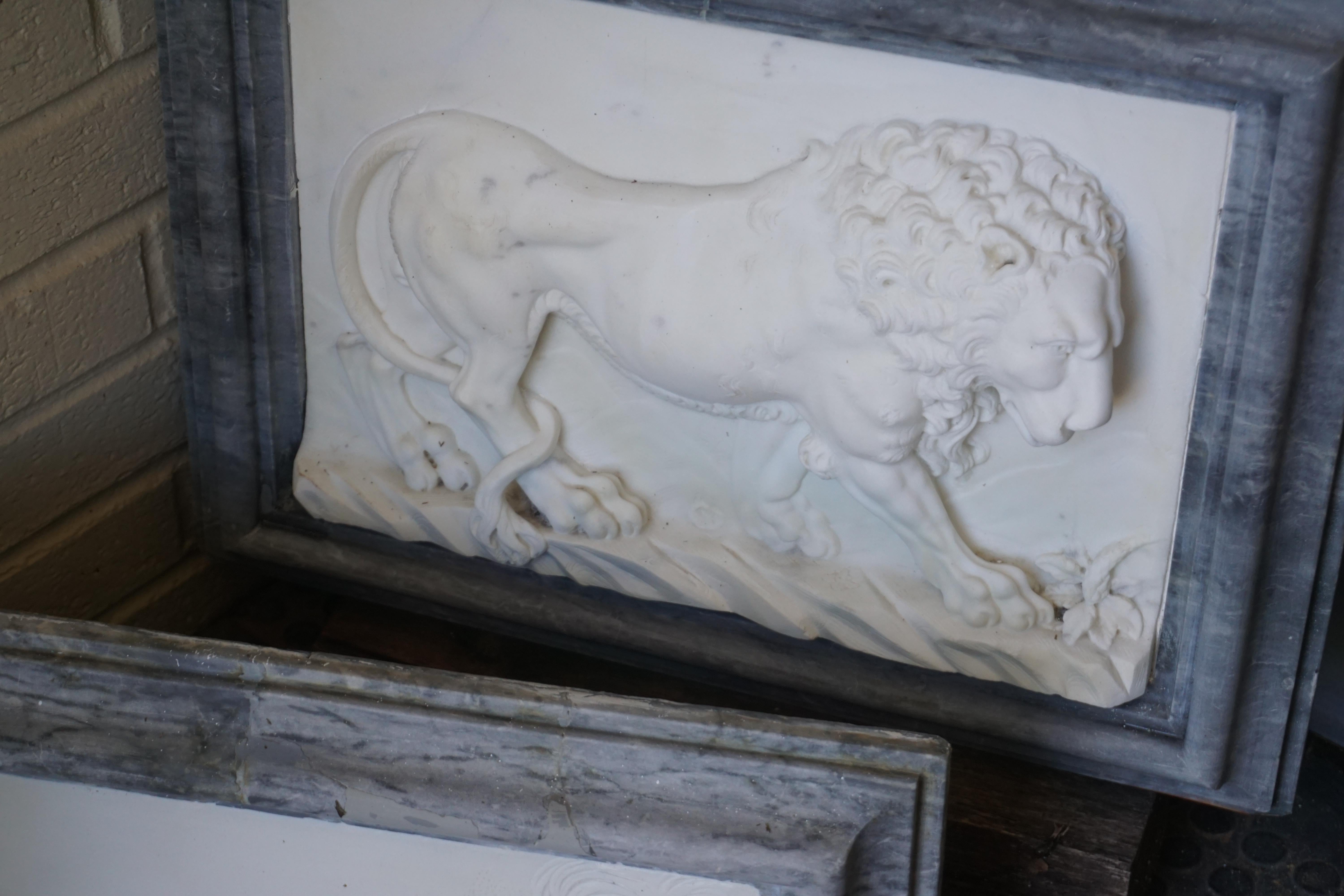 Italian Pair of Lion Plaques