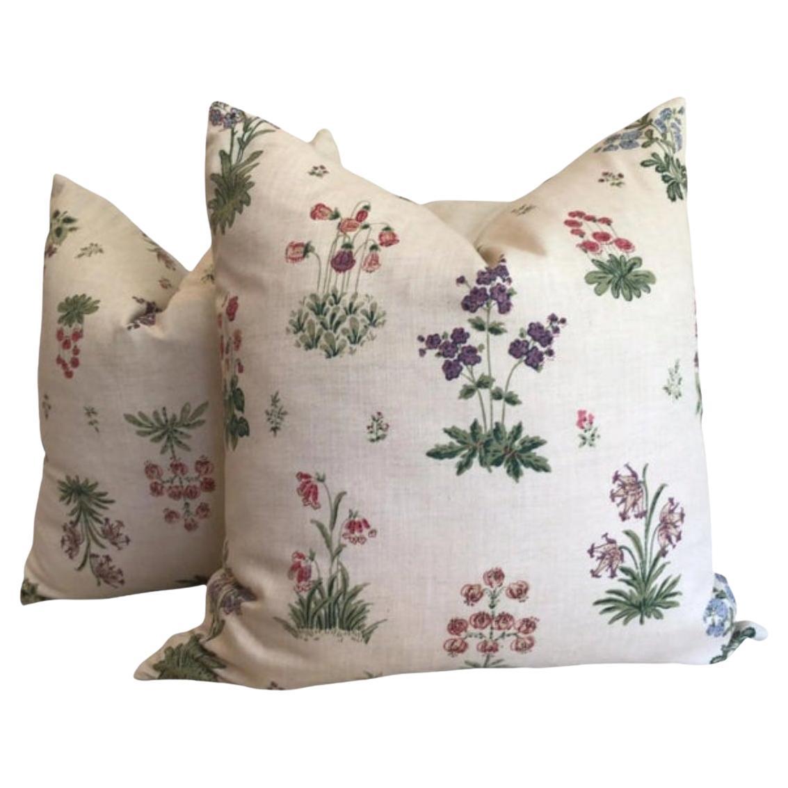 Coppia di cuscini Lisa Fine "Vita" in un bellissimo colore Nature in vendita