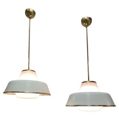 Pair Of Lisa Johansson-Papé Ceiling Pendants Model. 61-347, Orno 1950s