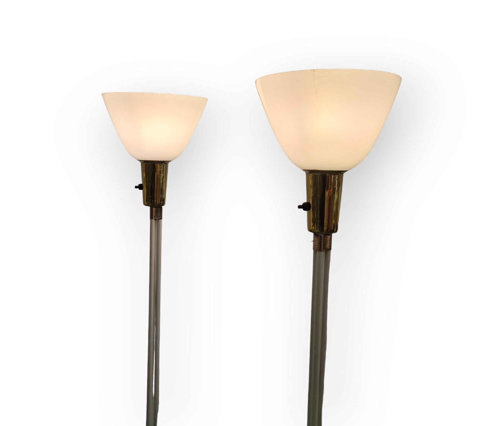 Pair of Lisa Johansson-Papé floor lamps for Orno, model 30-058, 1950s 4
