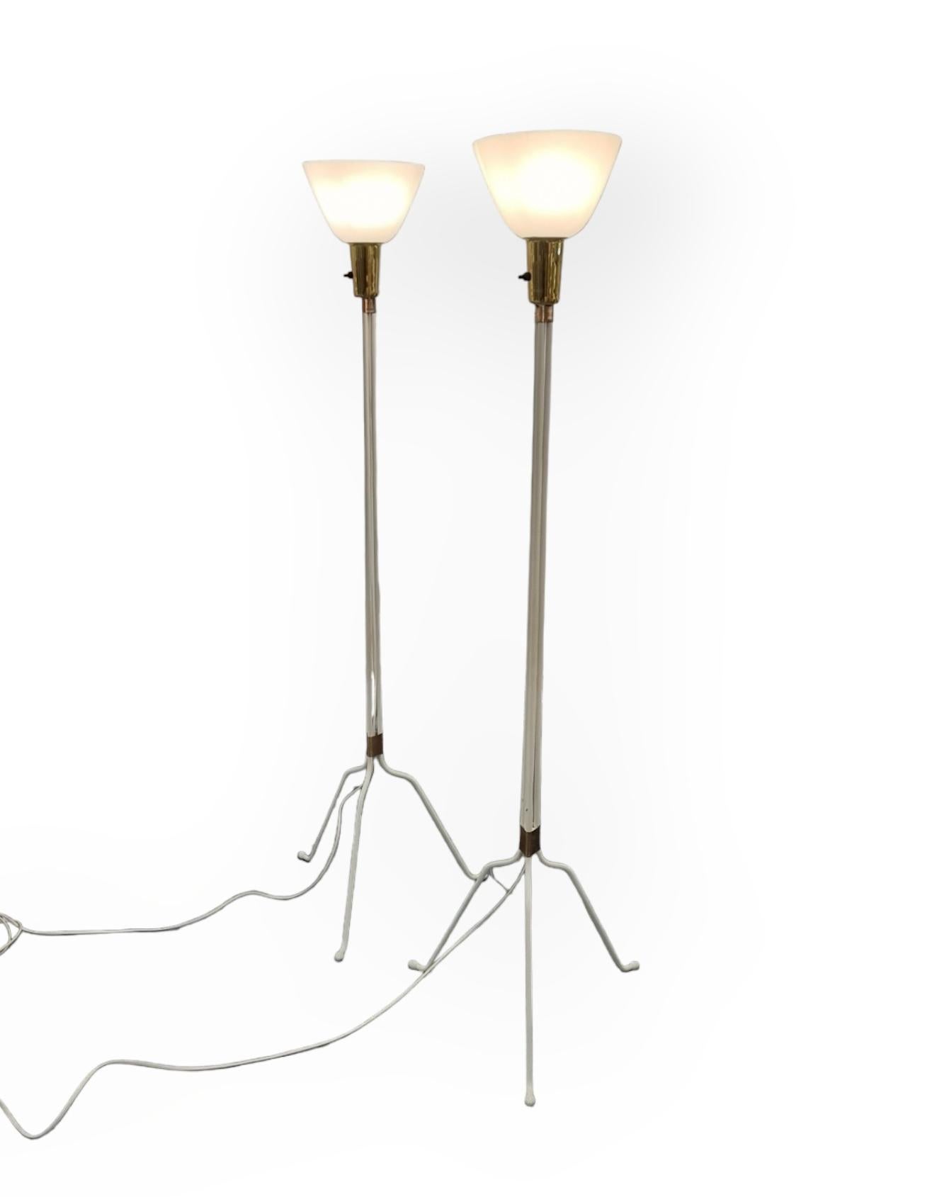 Pair of Lisa Johansson-Papé floor lamps for Orno, model 30-058, 1950s 5