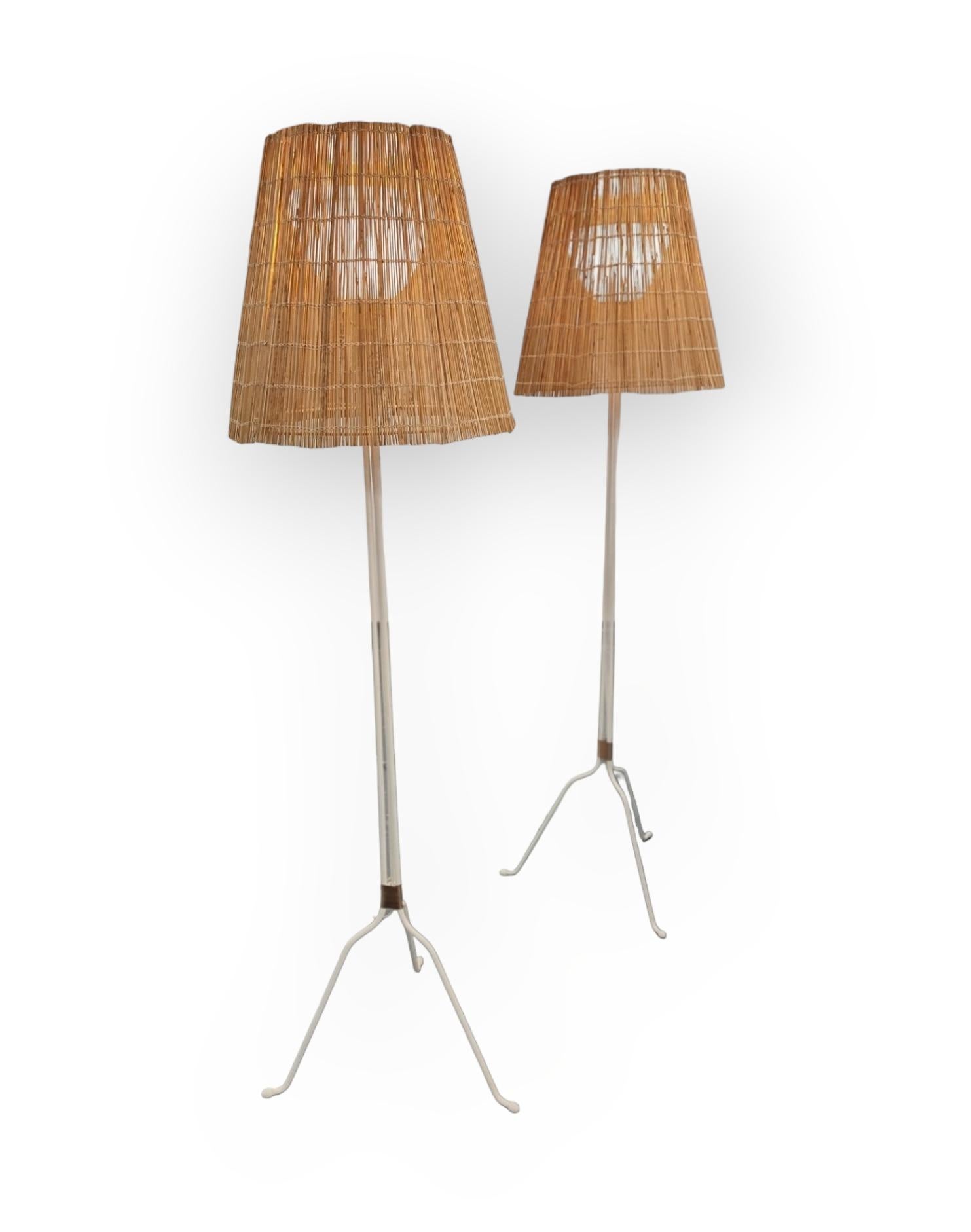 Scandinavian Modern Pair of Lisa Johansson-Papé floor lamps for Orno, model 30-058, 1950s
