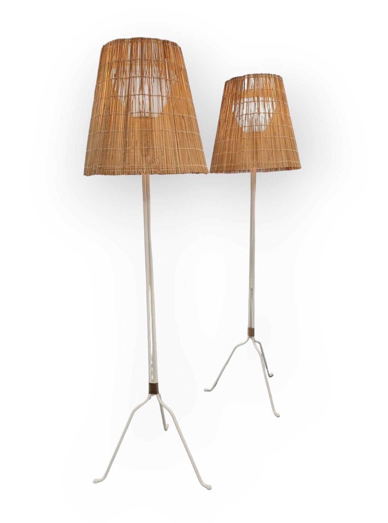 Finnish Pair of Lisa Johansson-Papé floor lamps for Orno, model 30-058, 1950s