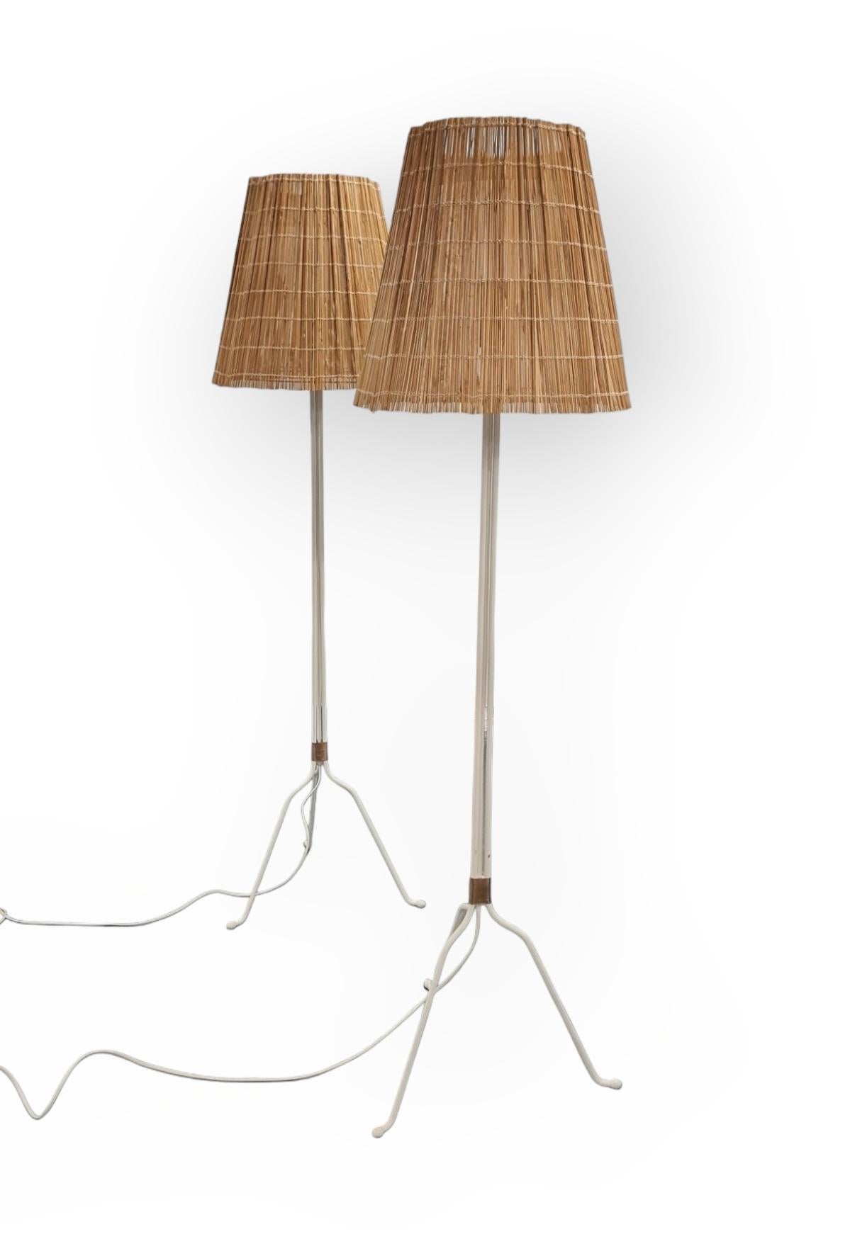 Metal Pair of Lisa Johansson-Papé floor lamps for Orno, model 30-058, 1950s