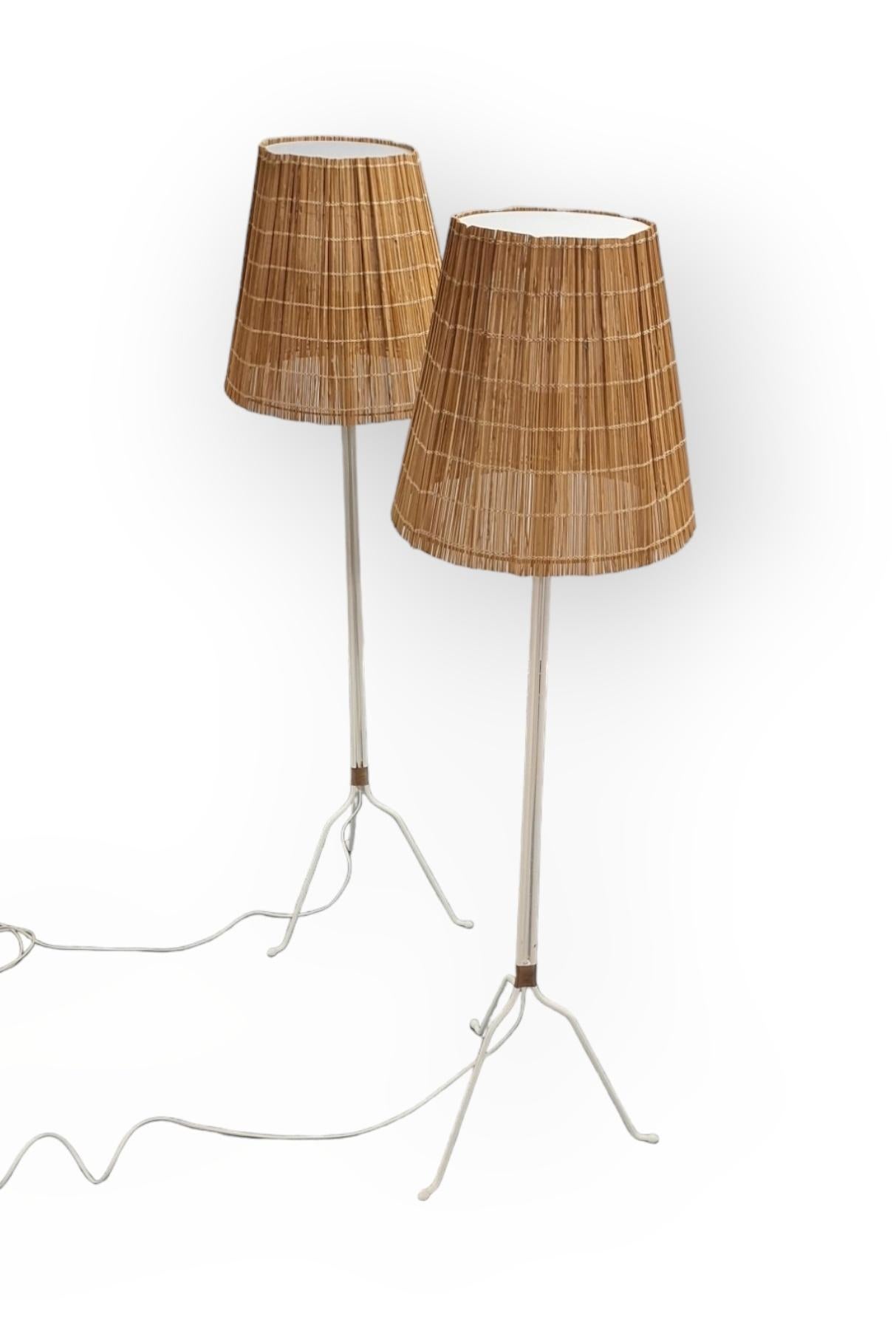 Pair of Lisa Johansson-Papé floor lamps for Orno, model 30-058, 1950s 1