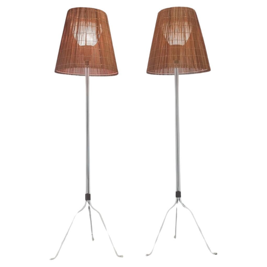 Pair of Lisa Johansson-Papé floor lamps for Orno, model 30-058, 1950s
