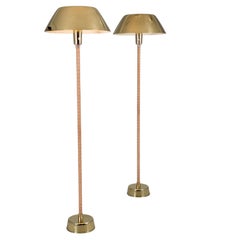 Pair of Lisa Johansson-Papé Ihanne Floor Lamps in Brass, Orno, Stockmann 1950s