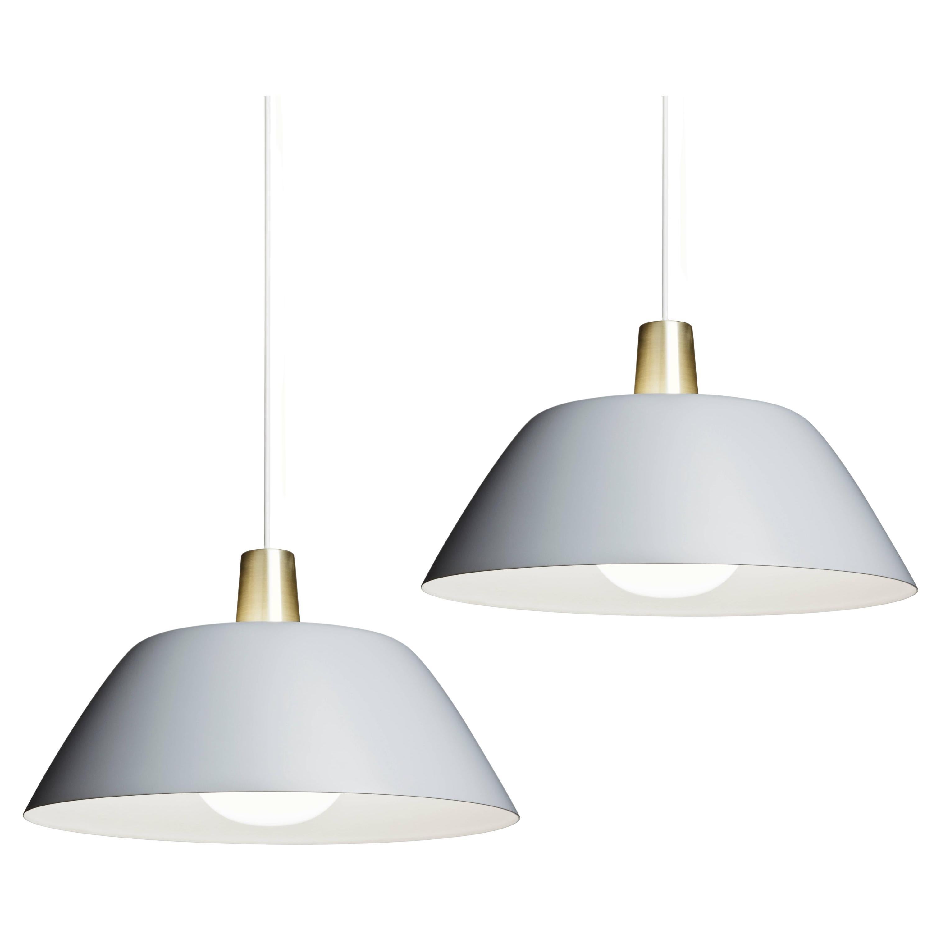 Pair of Lisa Johansson-Pape 'Ihanne' Pendant Lamps for Innolux Oy in Gray