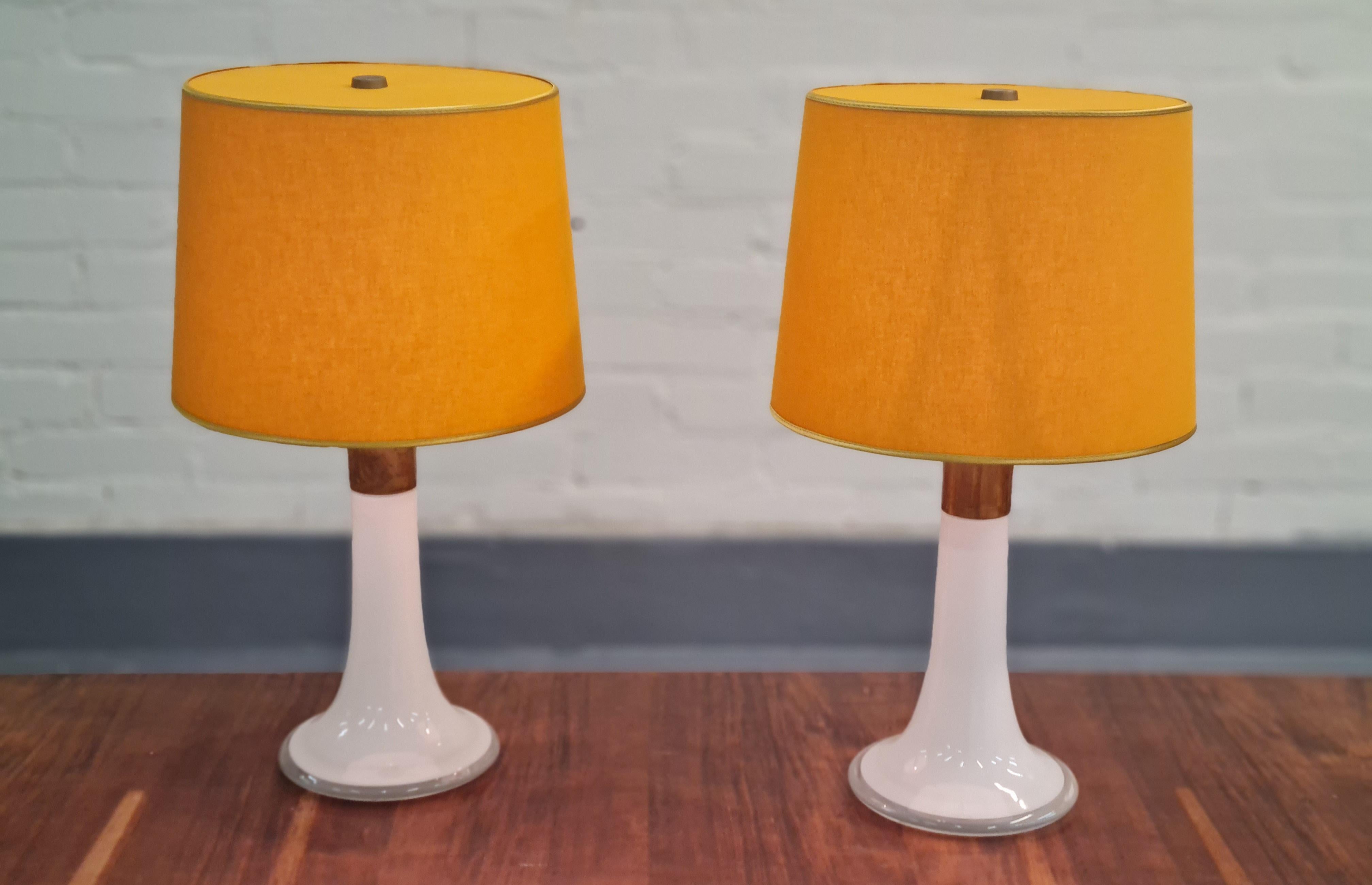 Pair of Lisa Johansson-Pape Table Lamps Model 46-017, for Orno In Good Condition In Helsinki, FI