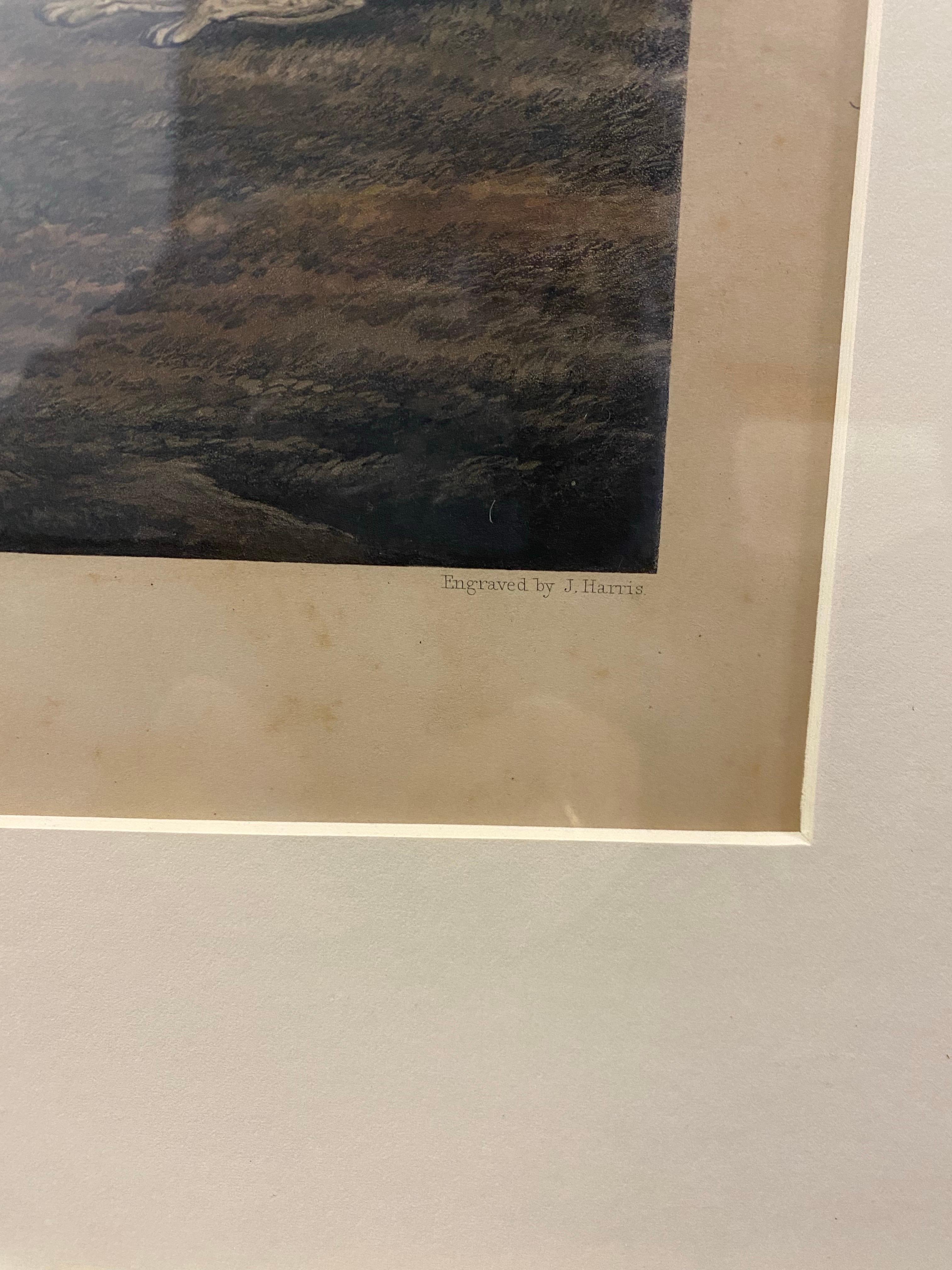 Coppia di litografie di scene di caccia alla volpe incise da J. Harris in vendita 9
