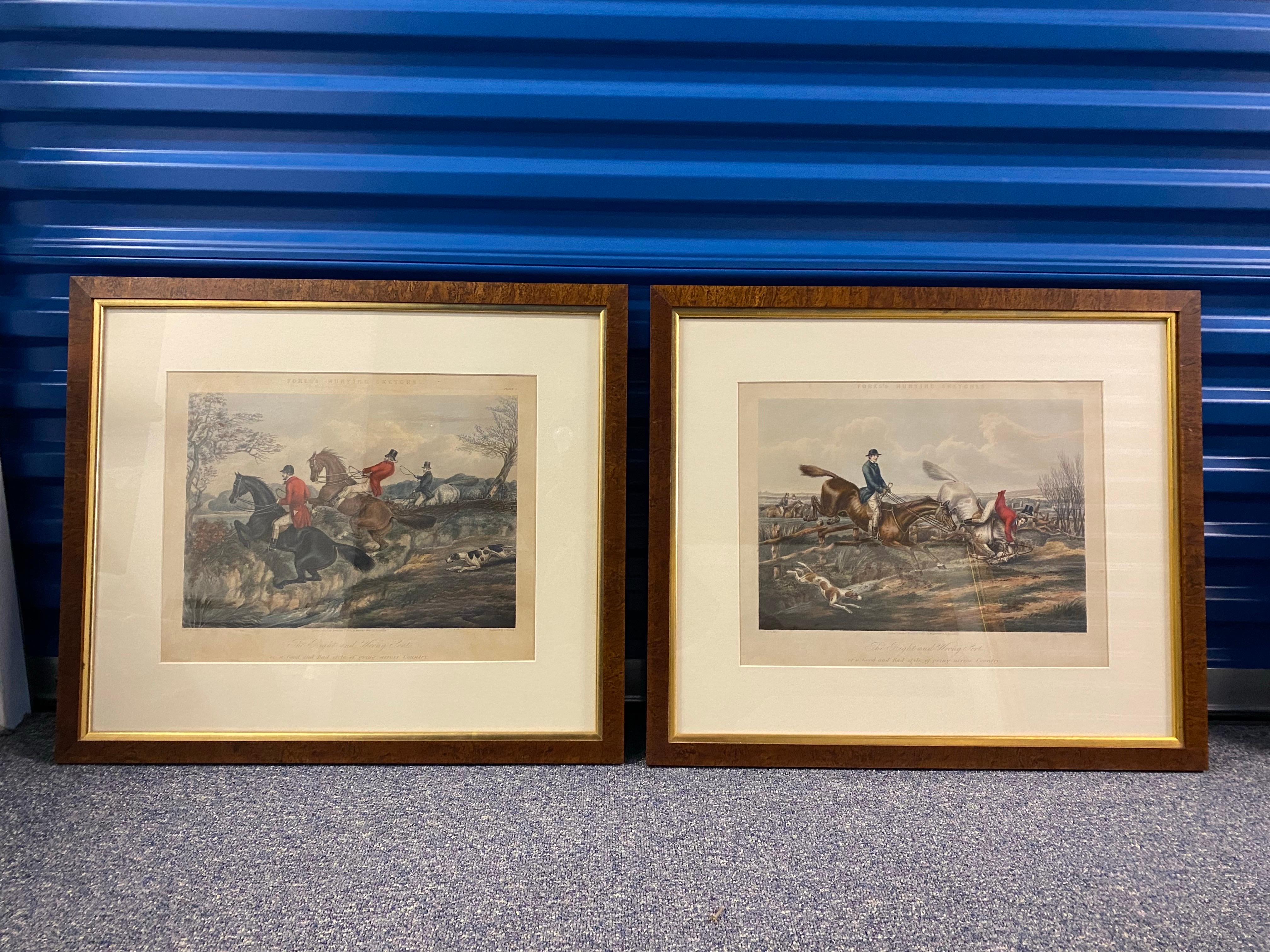 Coppia di litografie di scene di caccia alla volpe incise da J. Harris

Si tratta di una coppia di acquetinte colorate a mano intitolate 