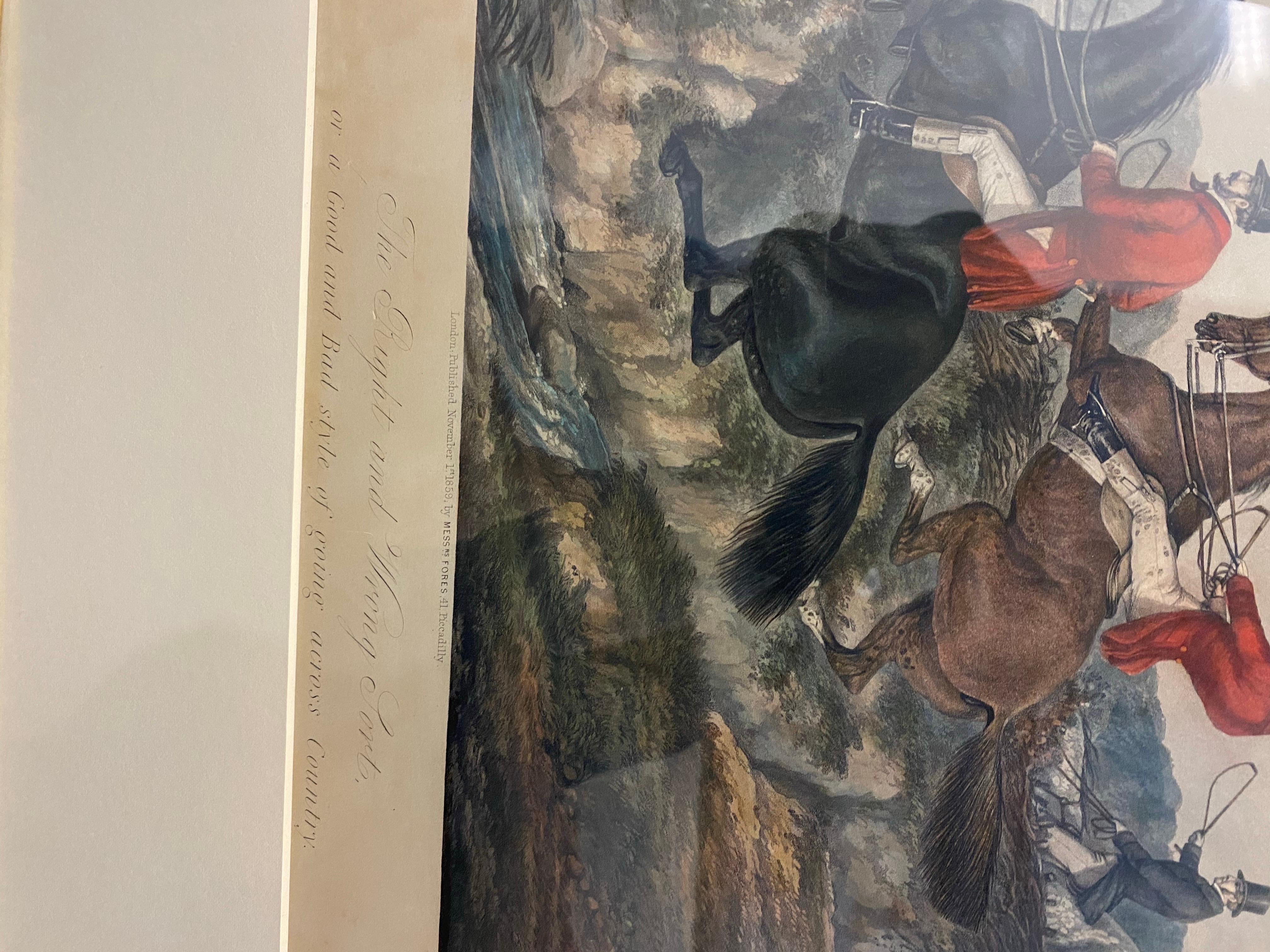 Coppia di litografie di scene di caccia alla volpe incise da J. Harris in vendita 3