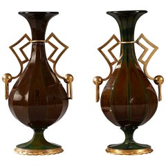 Pair of Lithyalin Vases, Charles X Period
