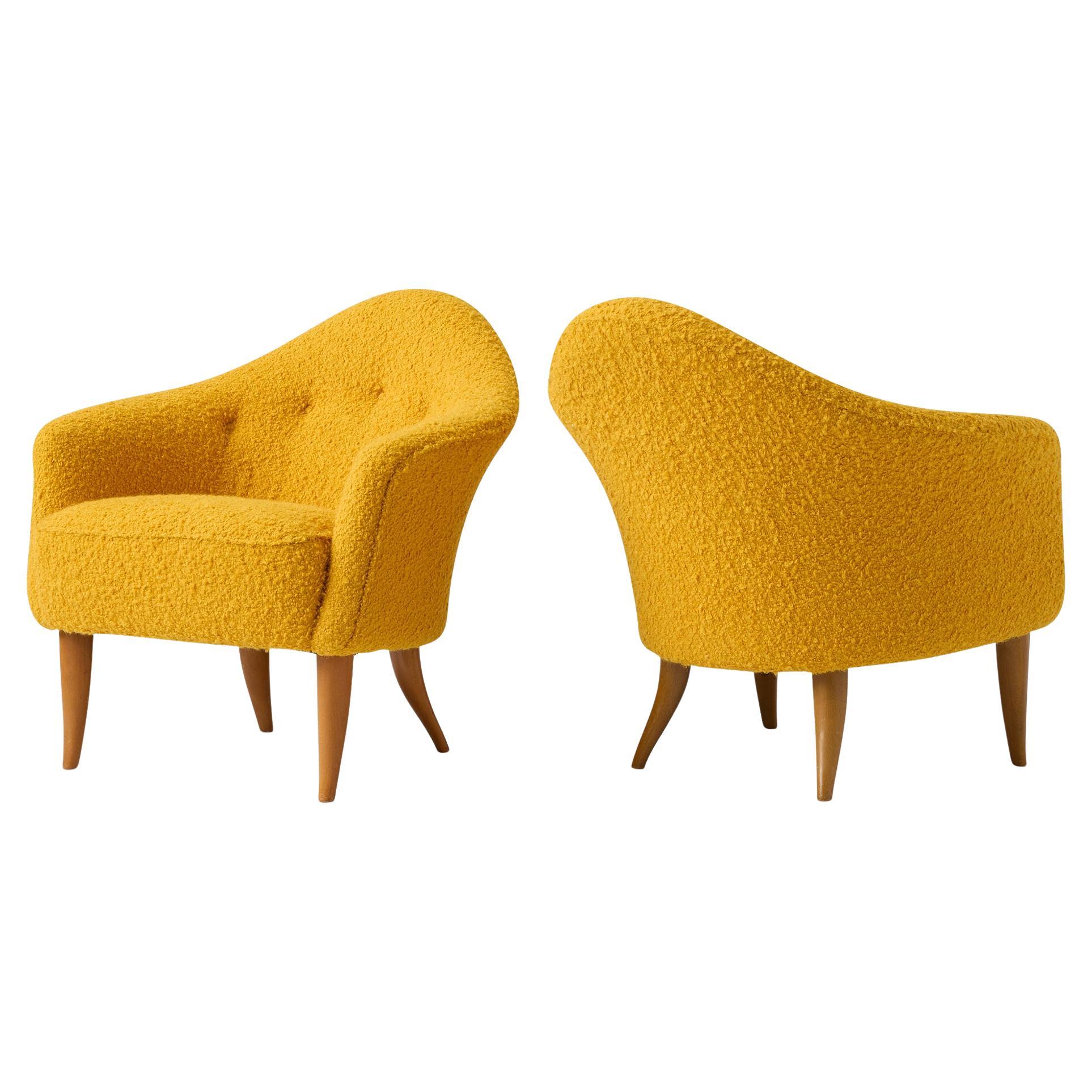 Ein Paar kleine Adam Lounge Stühle von Kerstin Hörlin-Holmquist