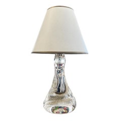 Pair of Little Clear Glass Midcentury Sèvres Table Lamps