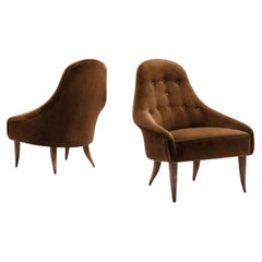 Pair of "Little Eva" Chairs by Kerstin Hörlin-Holmquist, Sweden 1950s