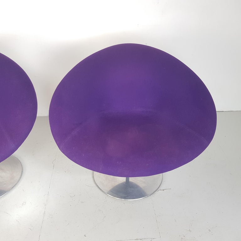 Pair of Little Globe Chairs by Pierre Paulin for Artifort, 1960s-1970s In Good Condition For Sale In Lewes, East Sussex
