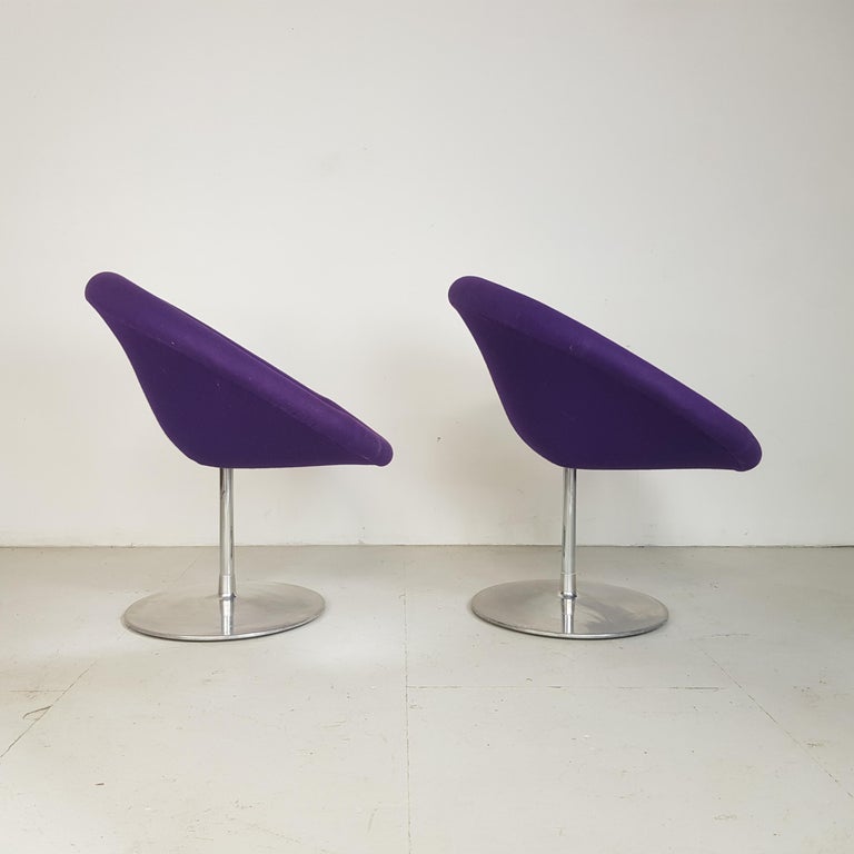 Upholstery Pair of Little Globe Chairs by Pierre Paulin for Artifort, 1960s-1970s For Sale