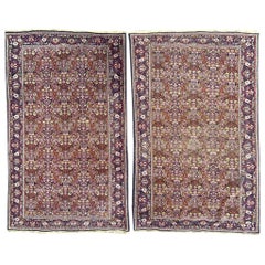 Vintage Bobyrug’s Pair of Little Indian Punjab Rugs