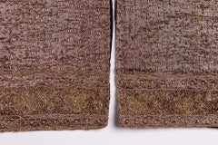 Antique Indian Sari Pillows, Embroidered Acrylic, Agra Style, 1980s