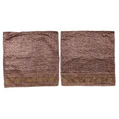 Pair of Little Pillows with Antique Indian Sari