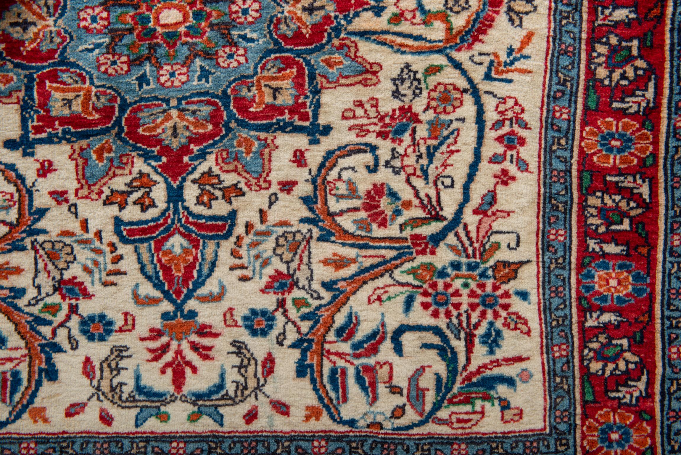 Pair of Little Square Indian Carpets or Cushions For Sale 7