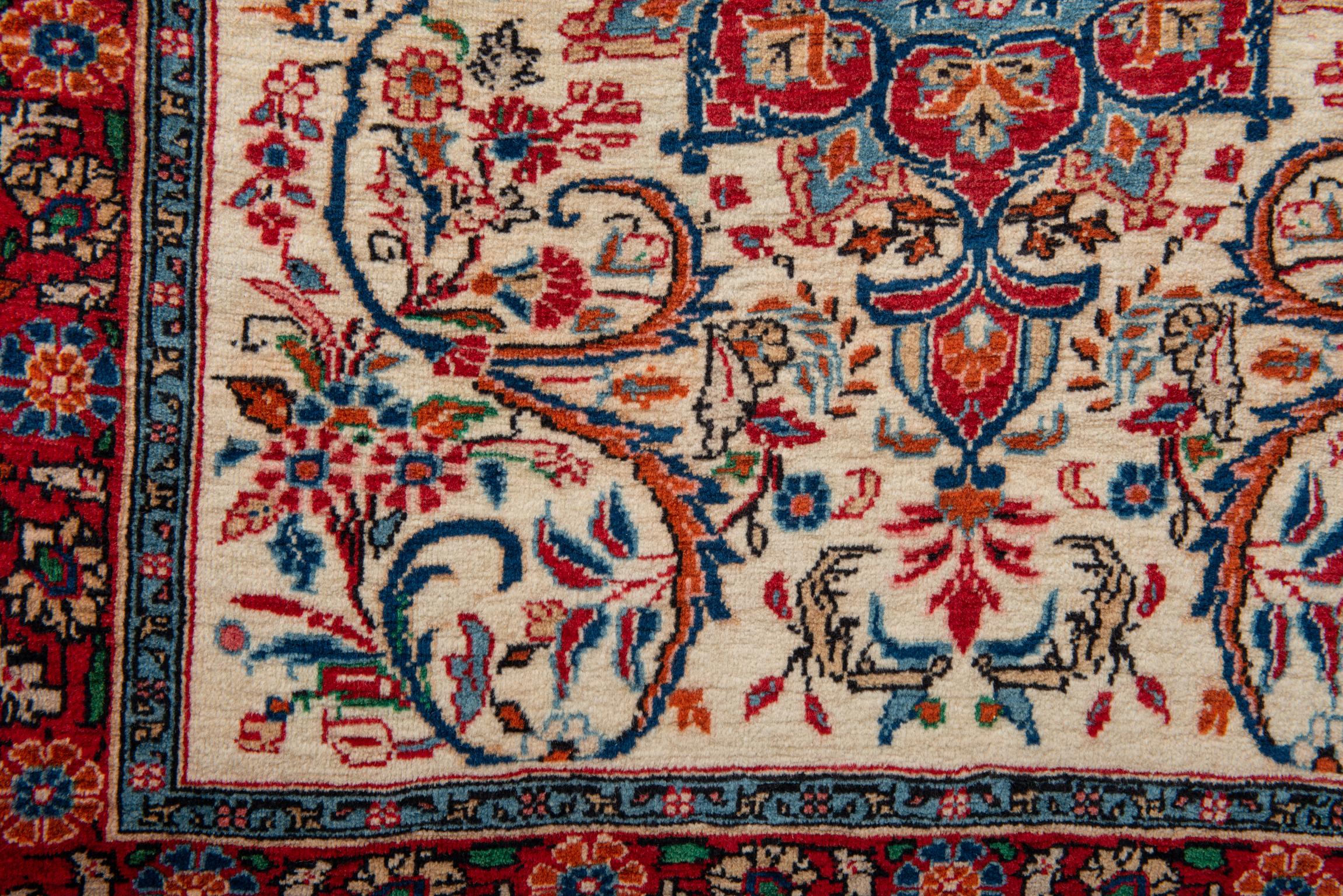 Pair of Little Square Indian Carpets or Cushions For Sale 8