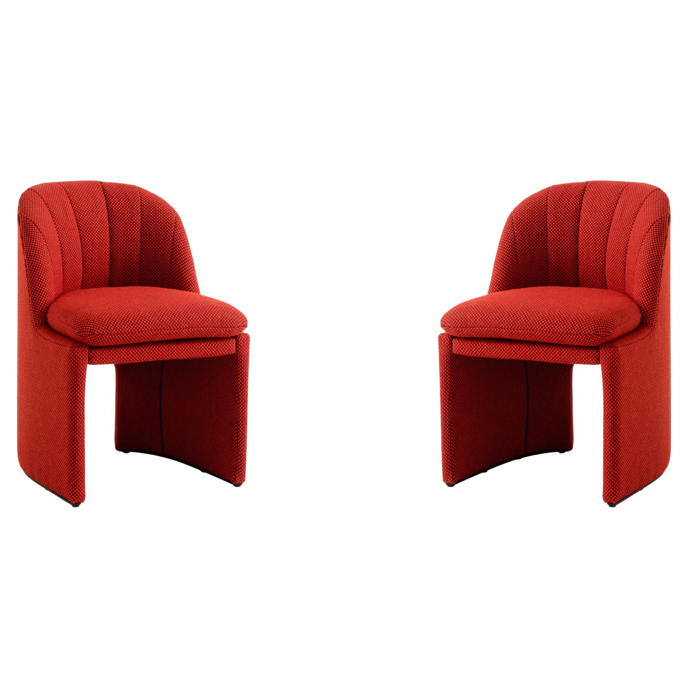 Pair of Loafer SC106 Side Chair-Kvadrat/Sisu 0655 by Space Copenhagen-&Tradition