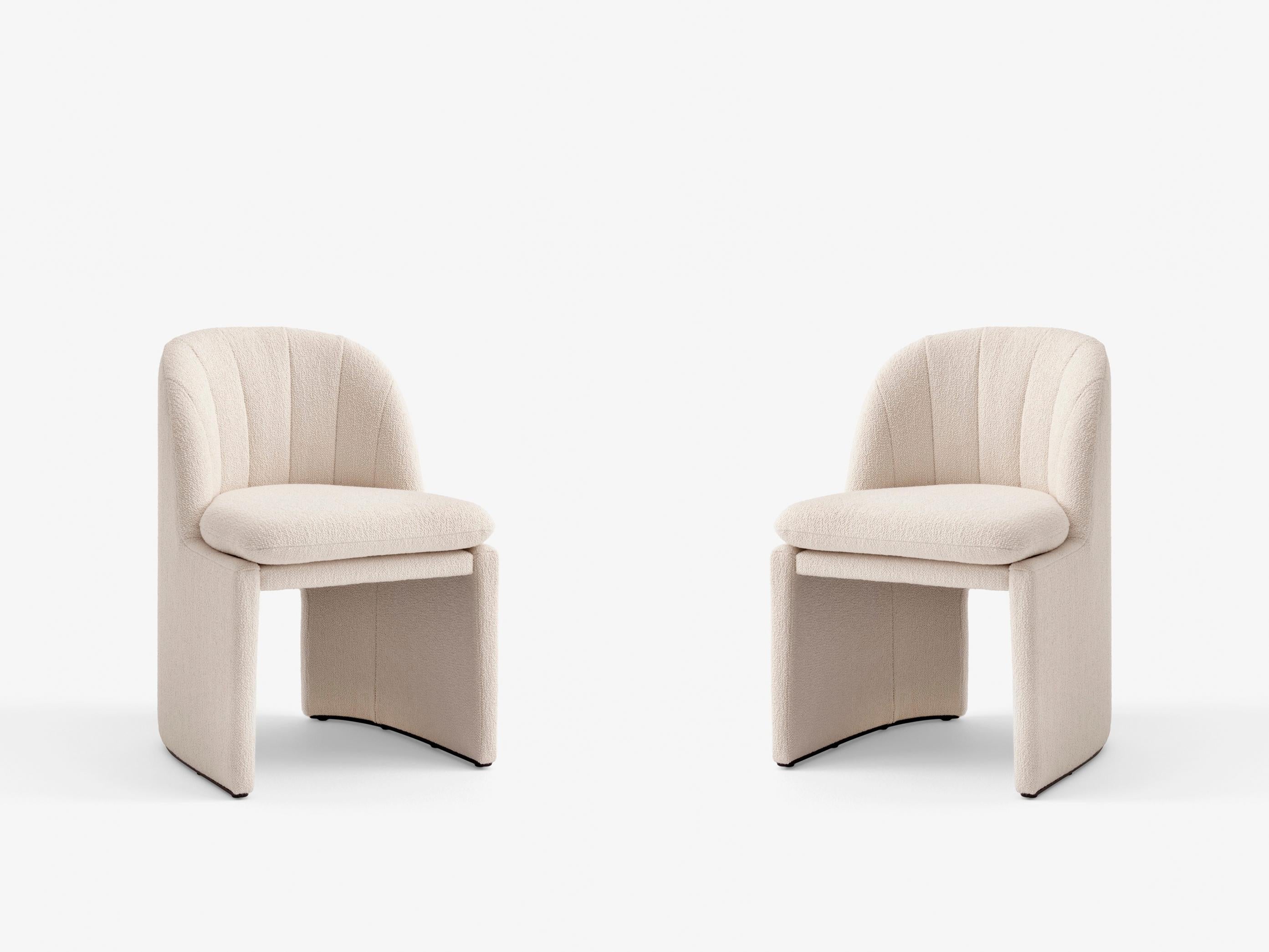 Fabric Pair of Loafer SC106 Side Chair-Nevotex/Barnum 24 by Space Copenhagen-&Tradition For Sale