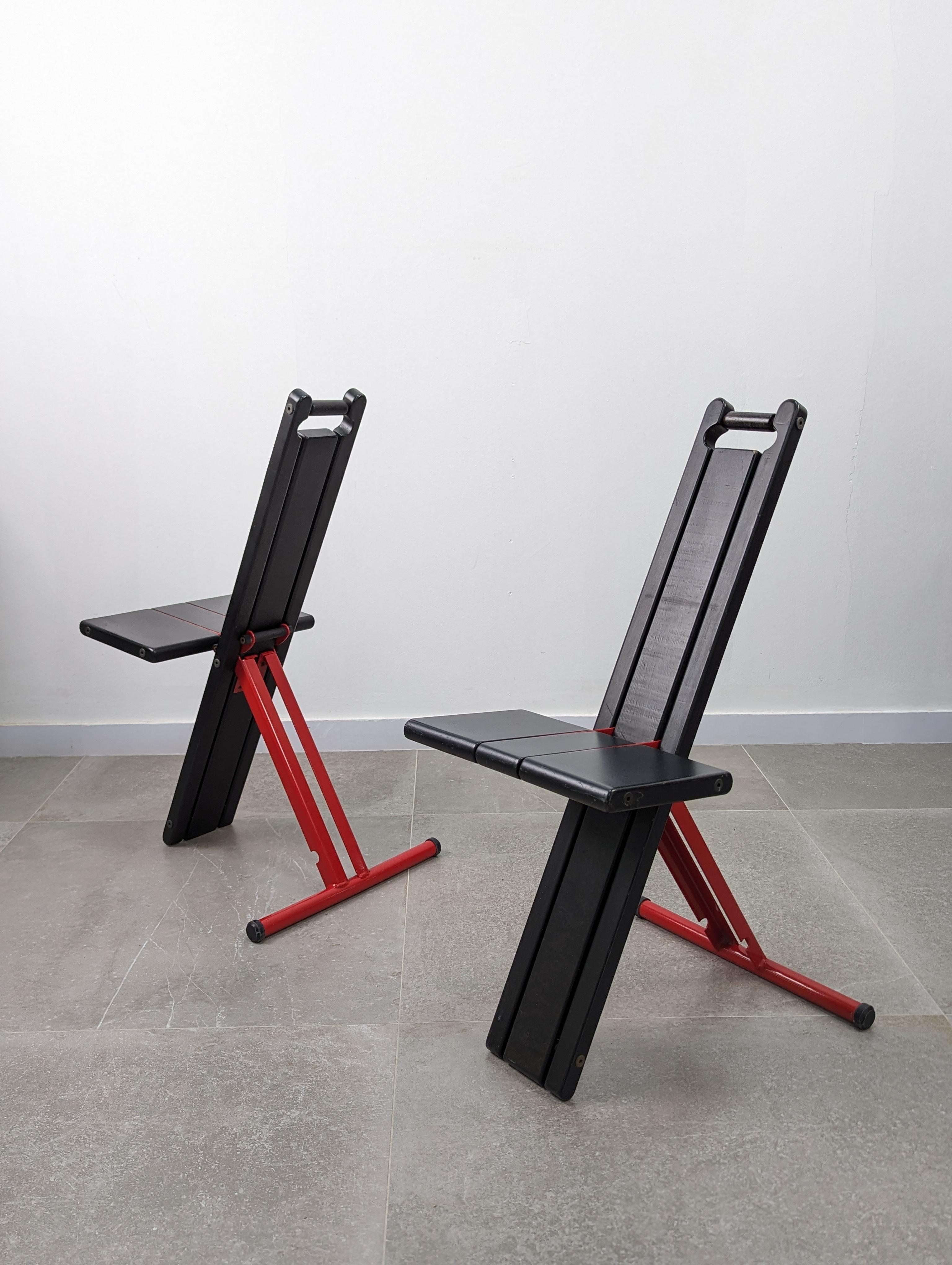 Pair of Locust chairs by Torstein Nilsen for Møremøbler AS 1982 5