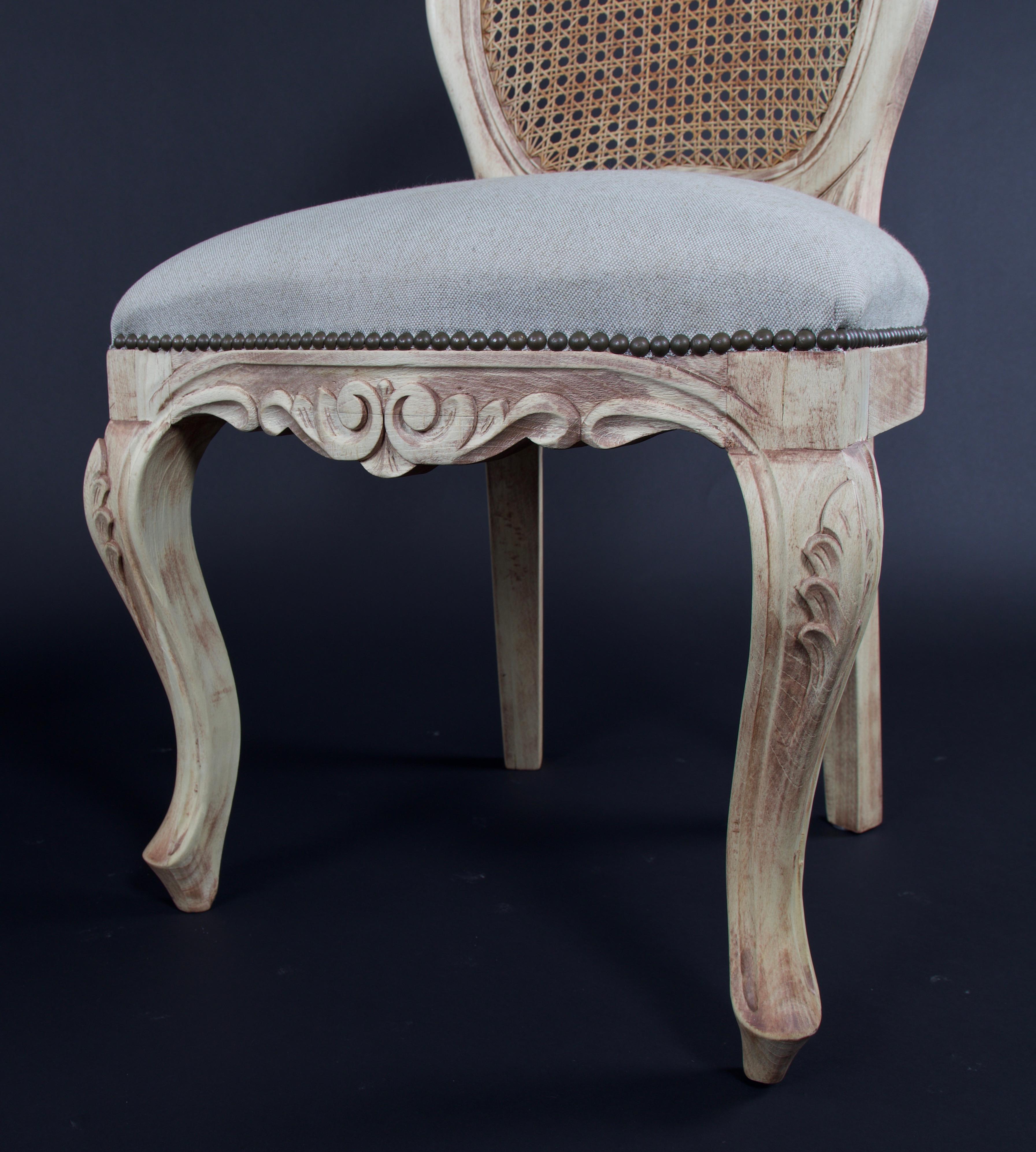American Pair of French Country Side Chairs For Sale