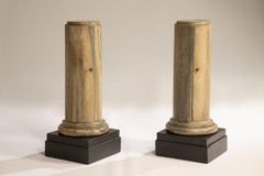 Pair of Lombard Empire-Style Column Cabinets, 1960s