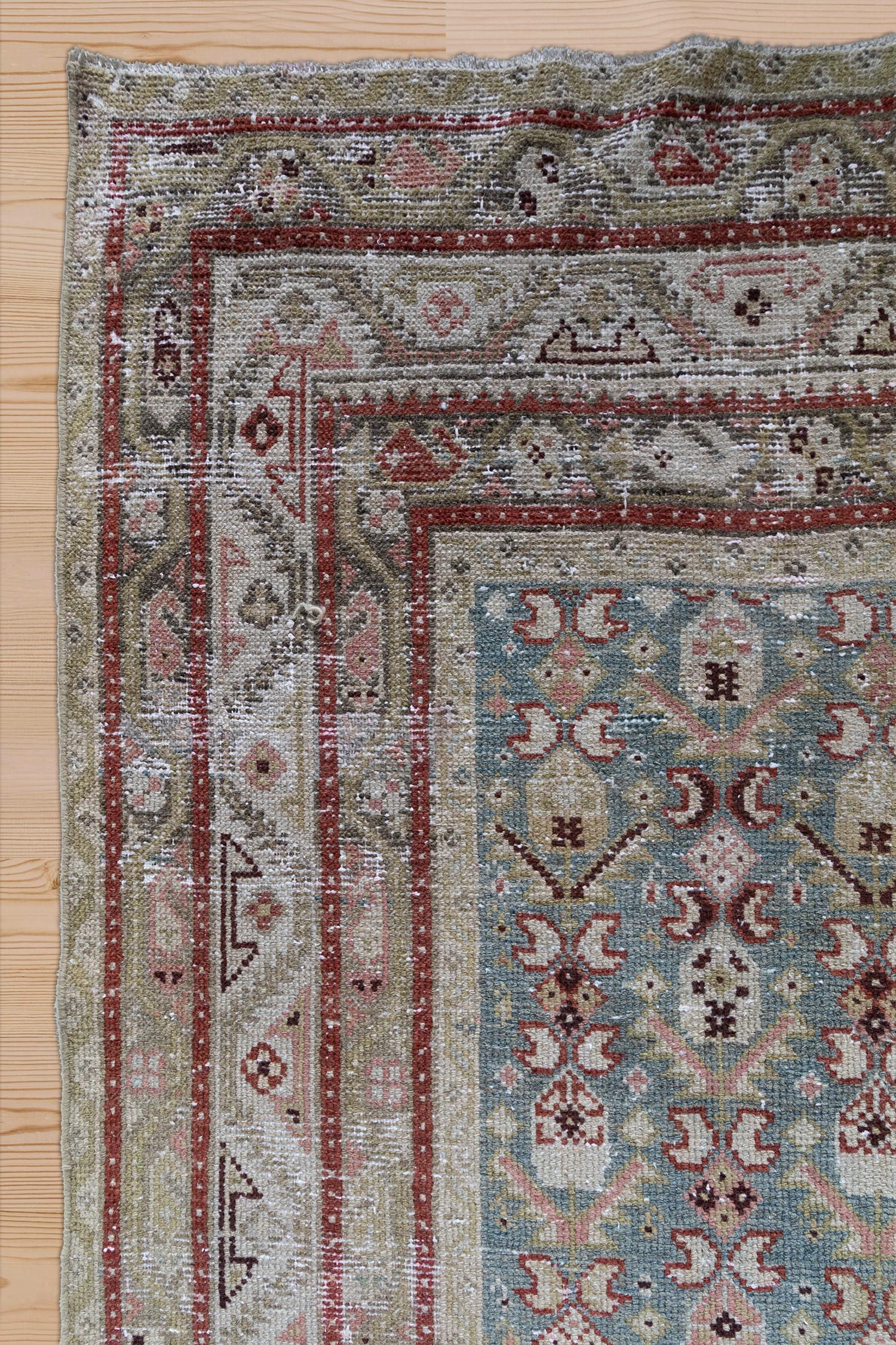 Hand-Woven Pair of Long Antique Persian Malayer Runner Rugs