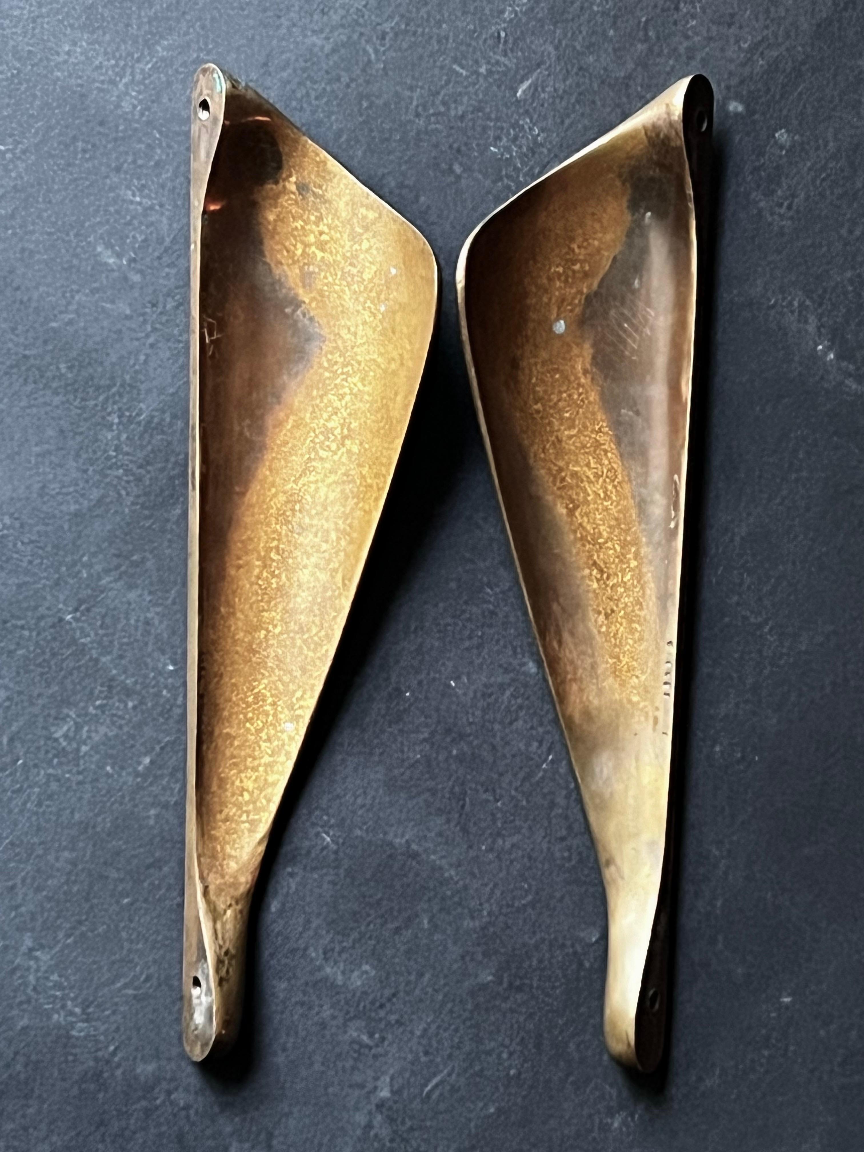 Pair of Long Bronze Door Handles, 20th Century 5