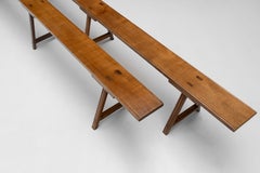 Pair of Long Cherry Benches