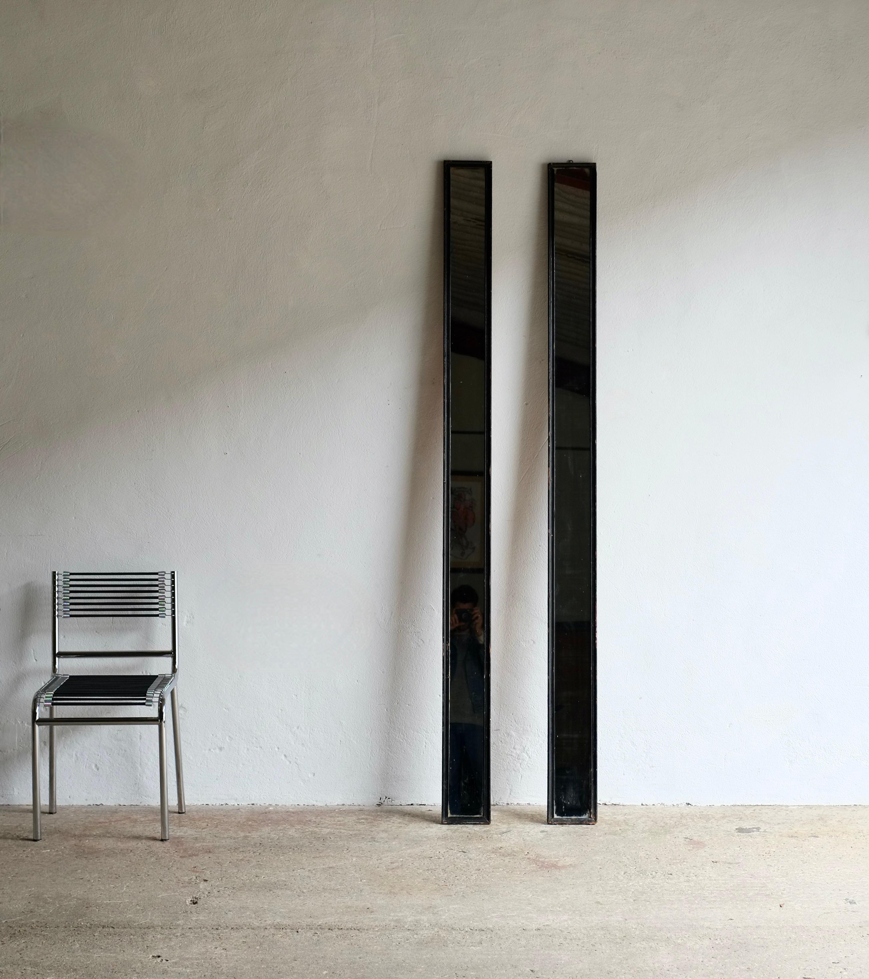 20th Century Pair Of Long French Mirrors For Sale