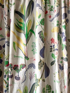 Josef Frank for Svenskt Tenn Pair of long Vintage Curtains 'Vitamins'