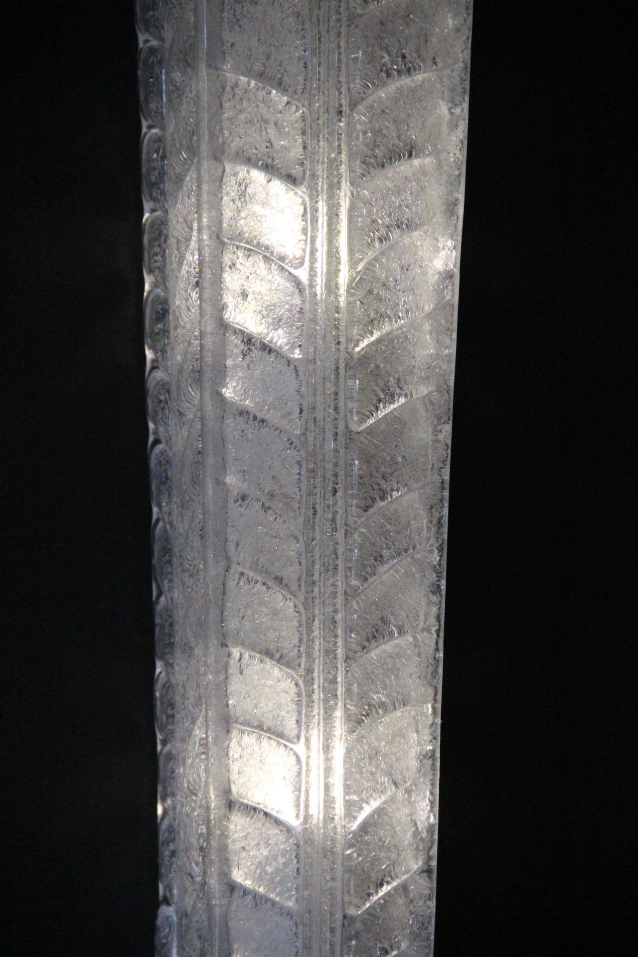 Pareja de Apliques Largos de Cristal de Murano Graniglia Blanco , Apliques Largos en venta 6