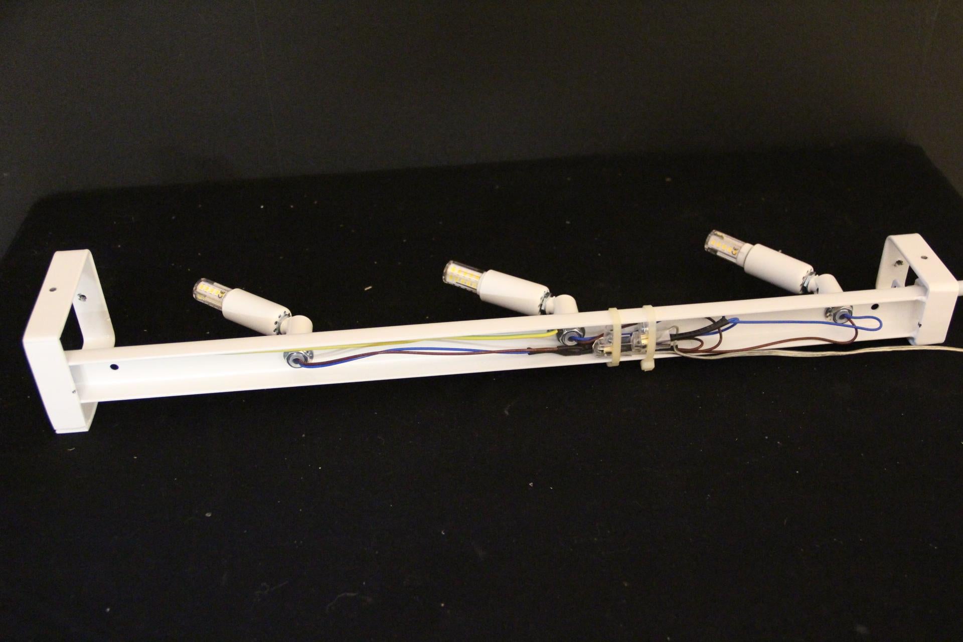 Pareja de Apliques Largos de Cristal de Murano Graniglia Blanco , Apliques Largos en venta 9