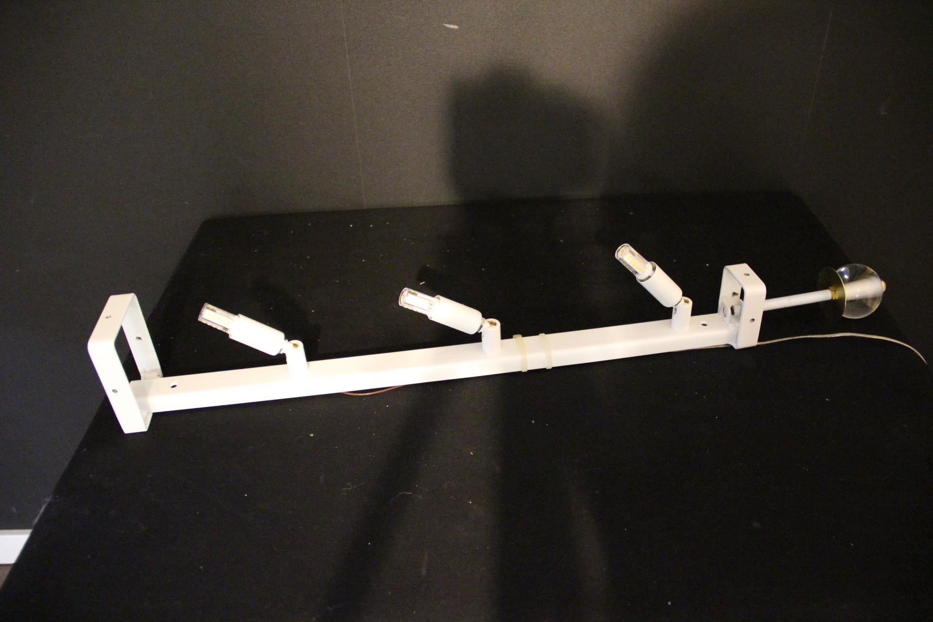 Pareja de Apliques Largos de Cristal de Murano Graniglia Blanco , Apliques Largos en venta 10